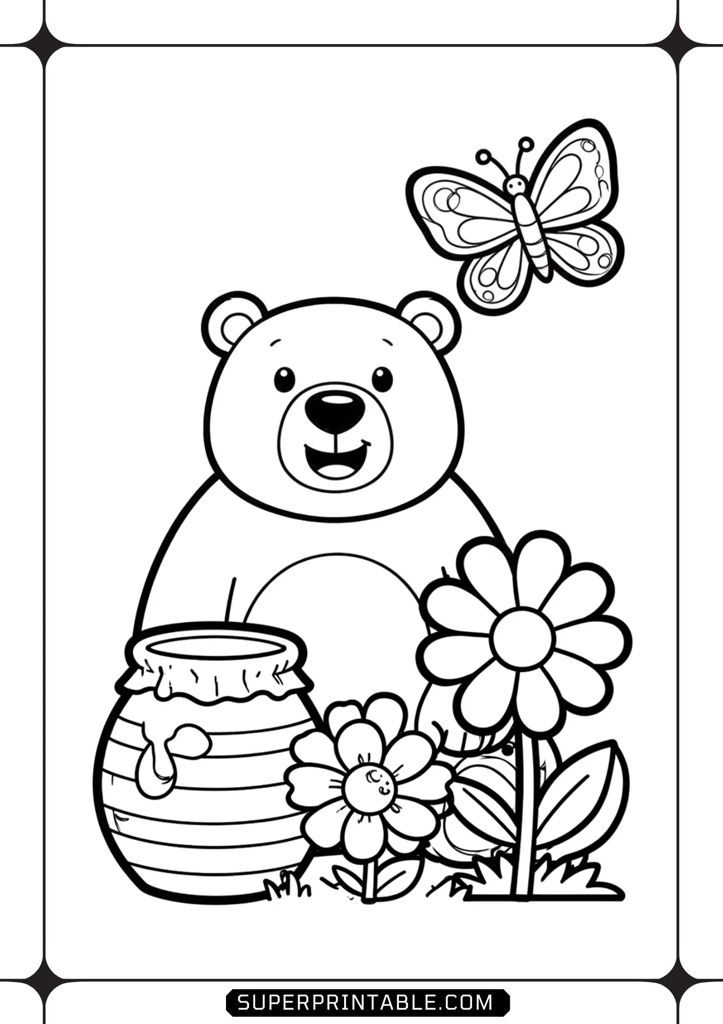 Camping Kids Toddler Coloring Pages 01