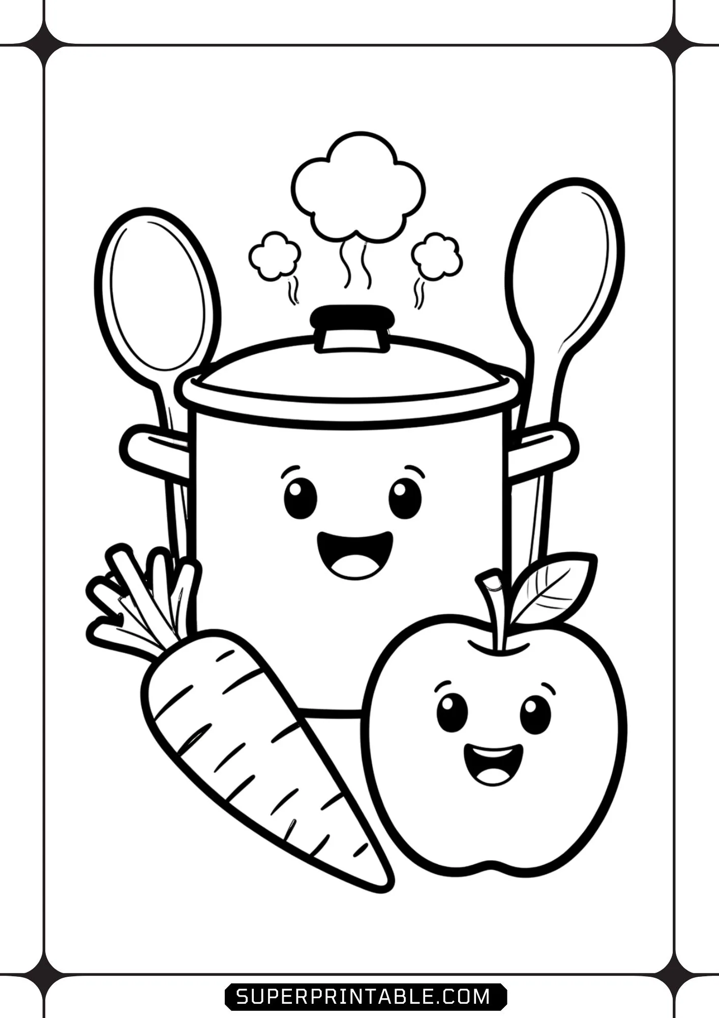 Camping Kids Toddler Coloring Pages 04