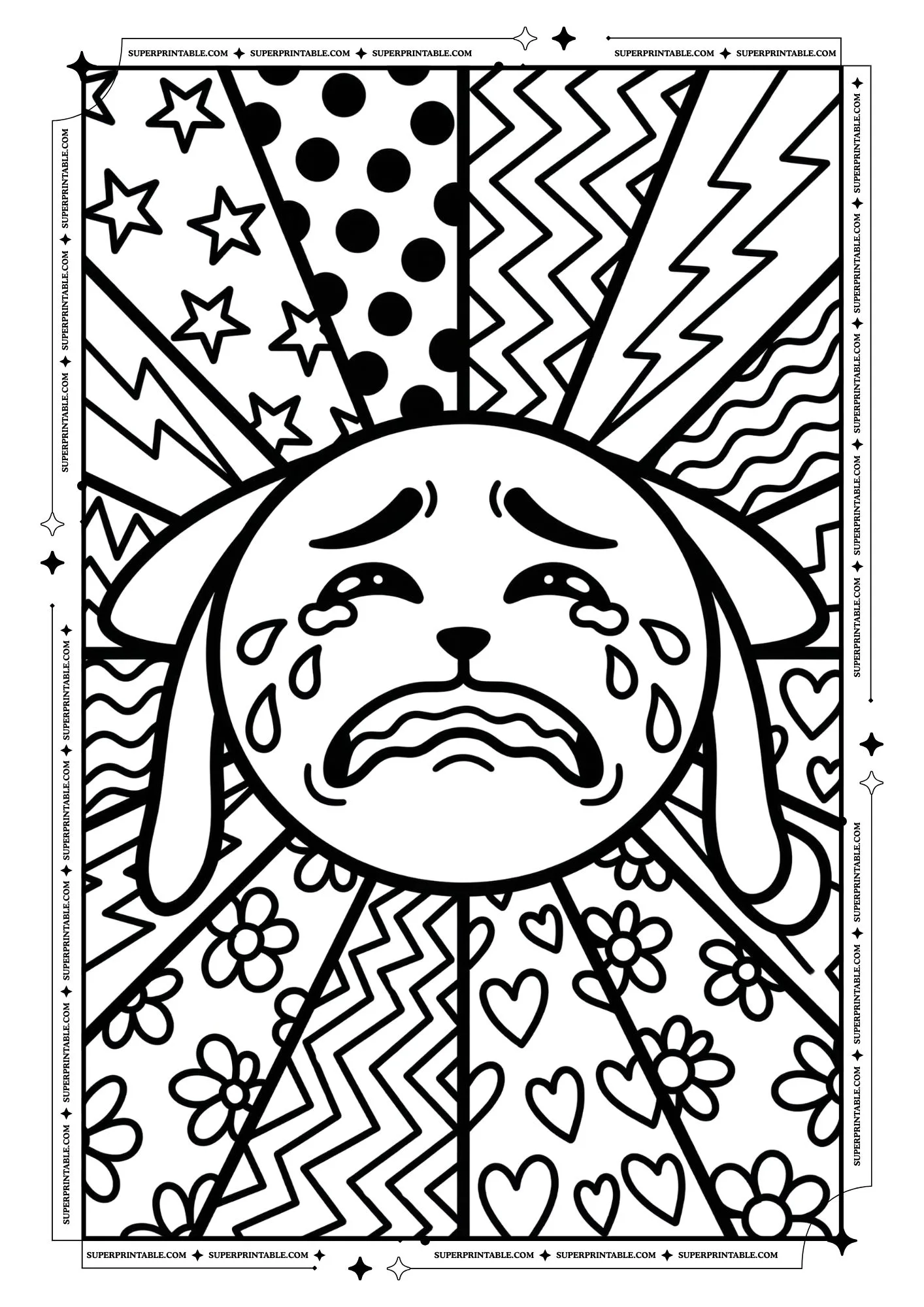 Cat Pop Art Coloring Pages For Kids & Adults 4