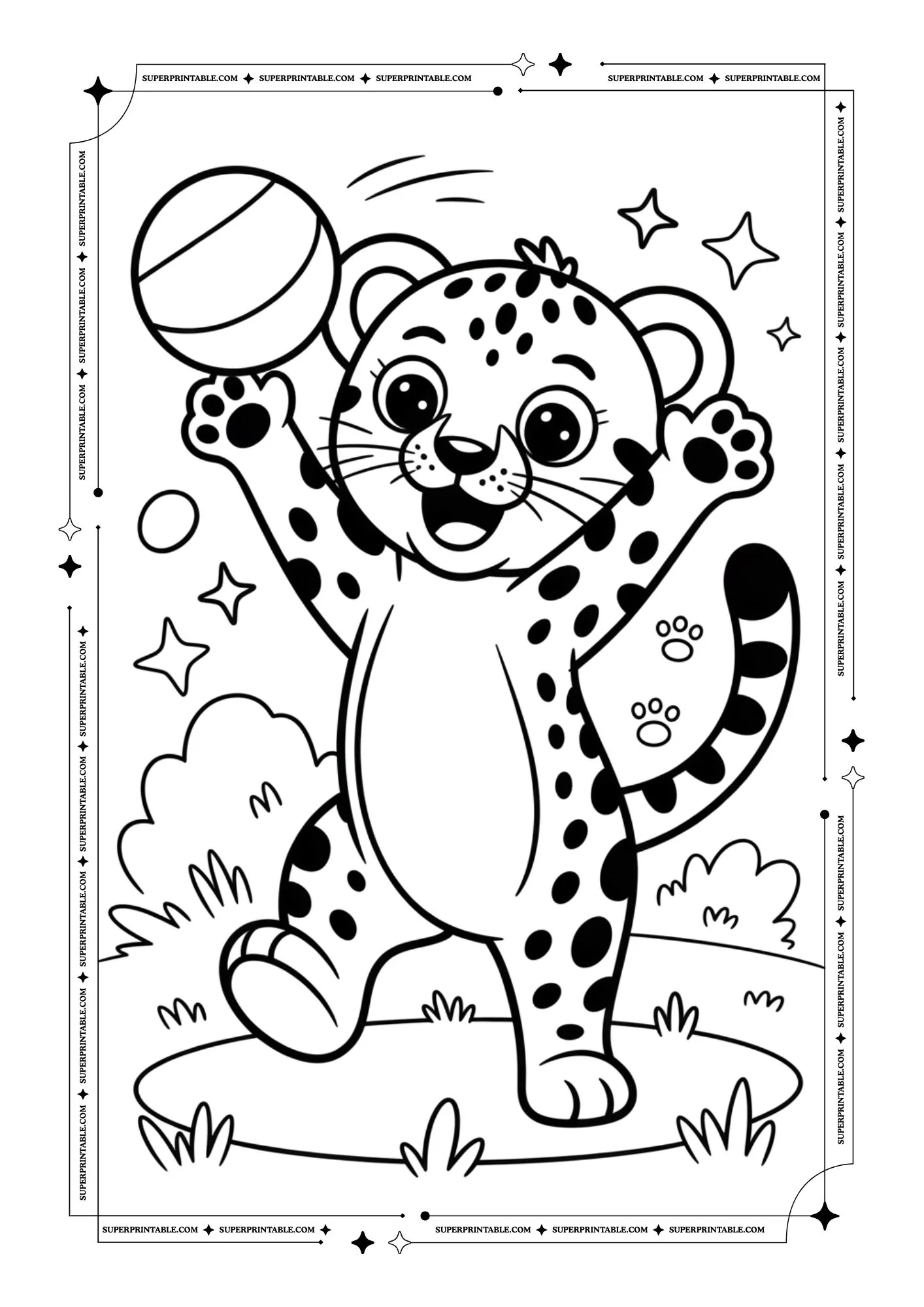 Cheetah Coloring Pages 1