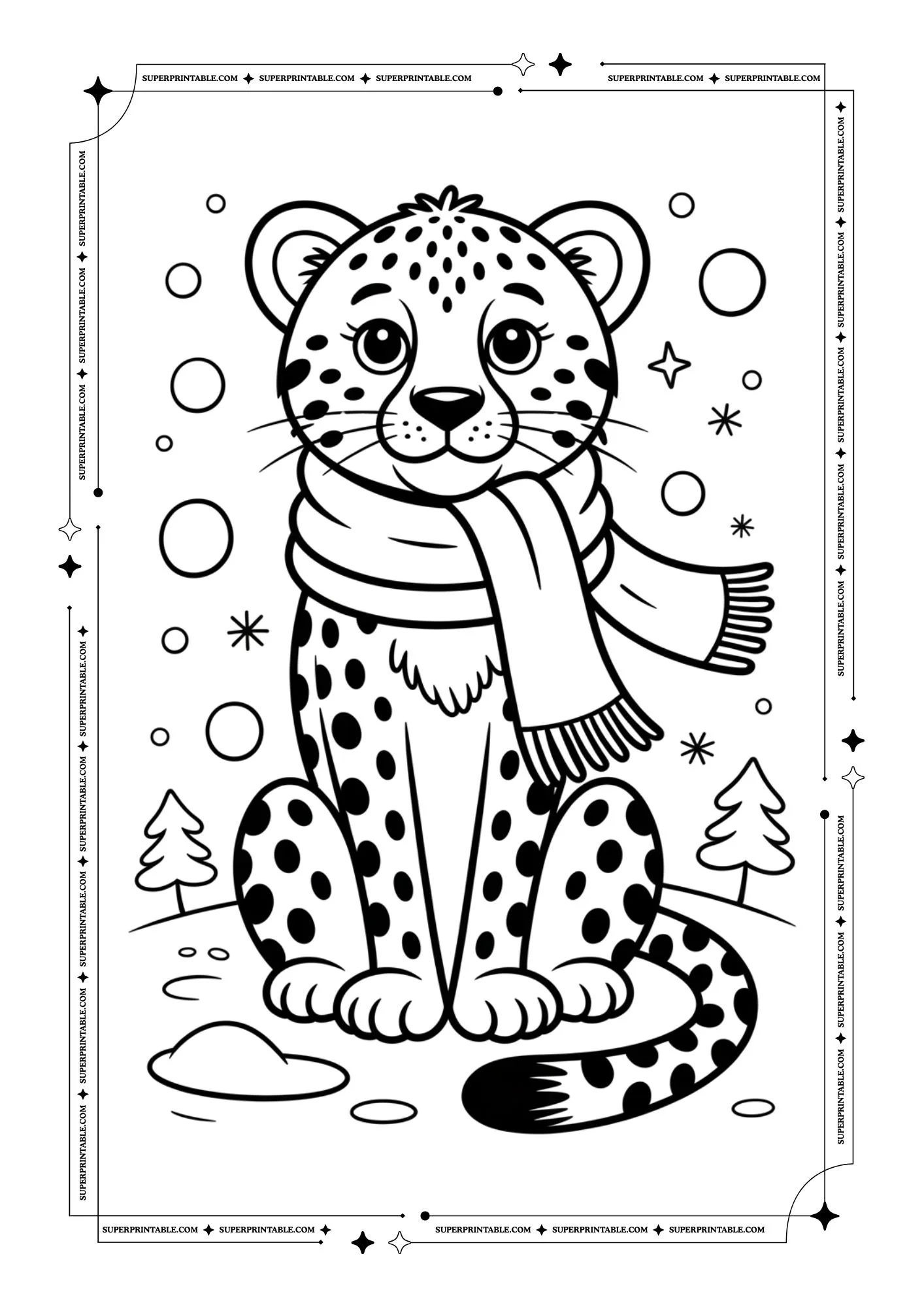 Cheetah Coloring Pages 6