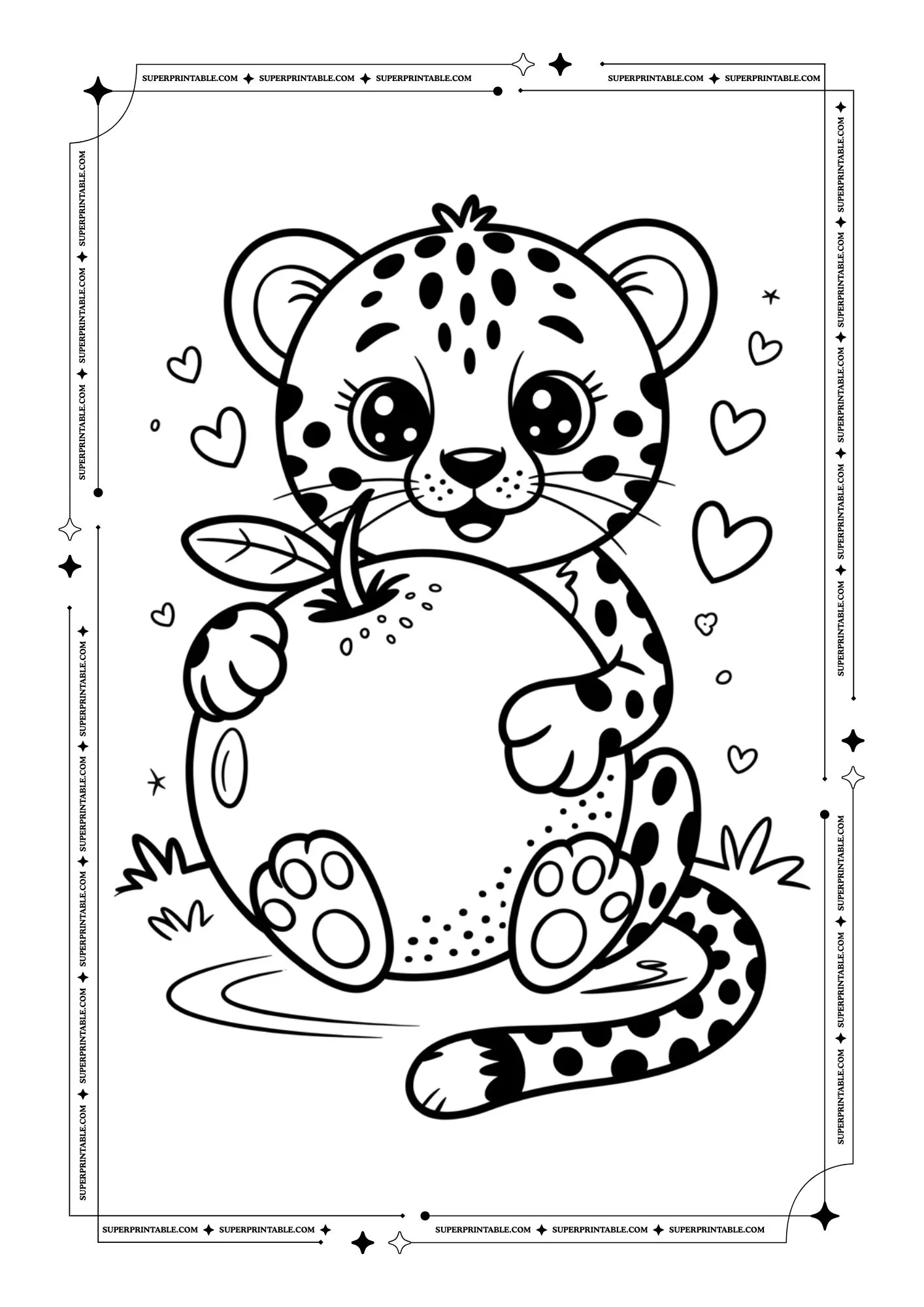 Cheetah Coloring Pages 7