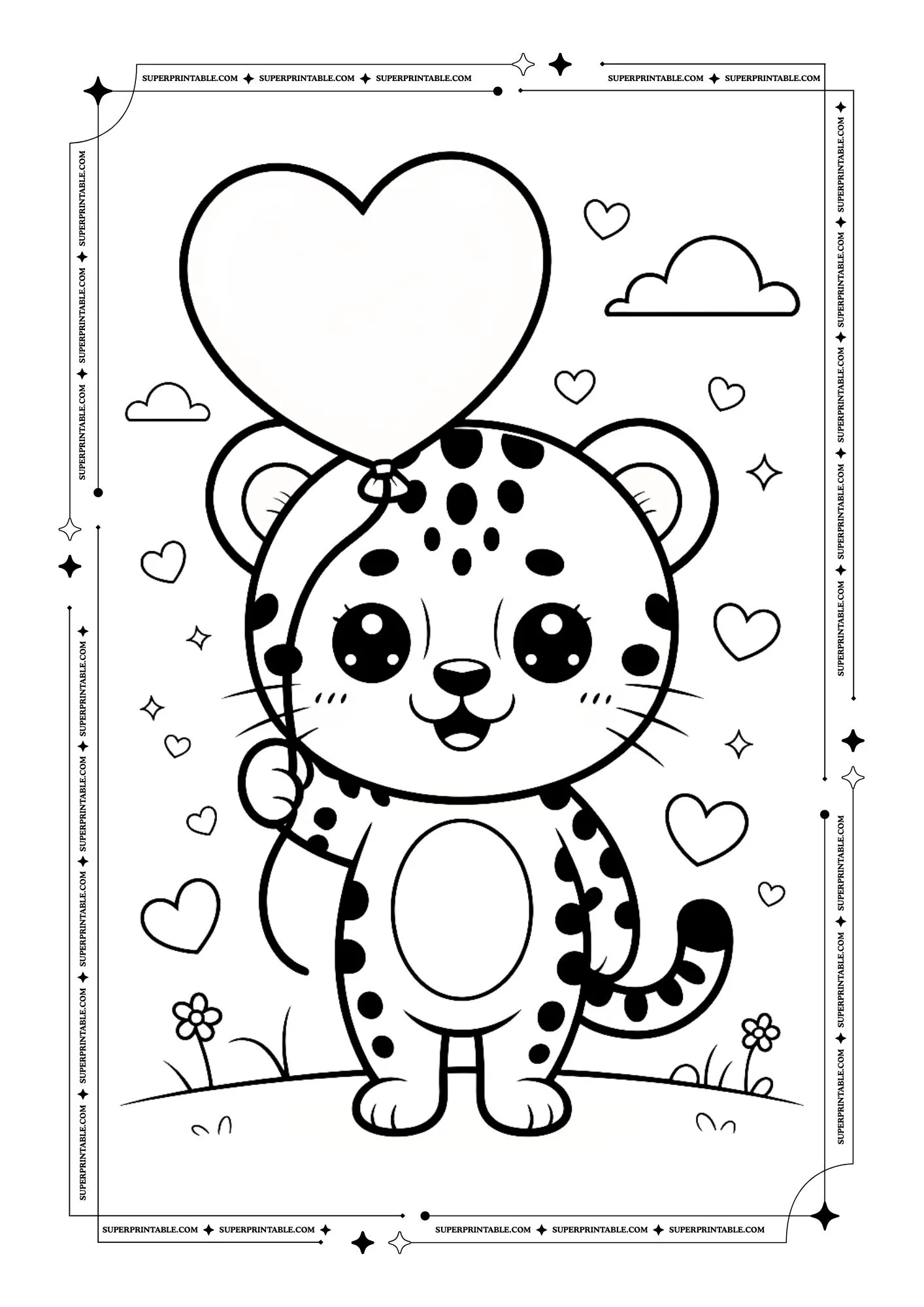 Cheetah Coloring Pages 8