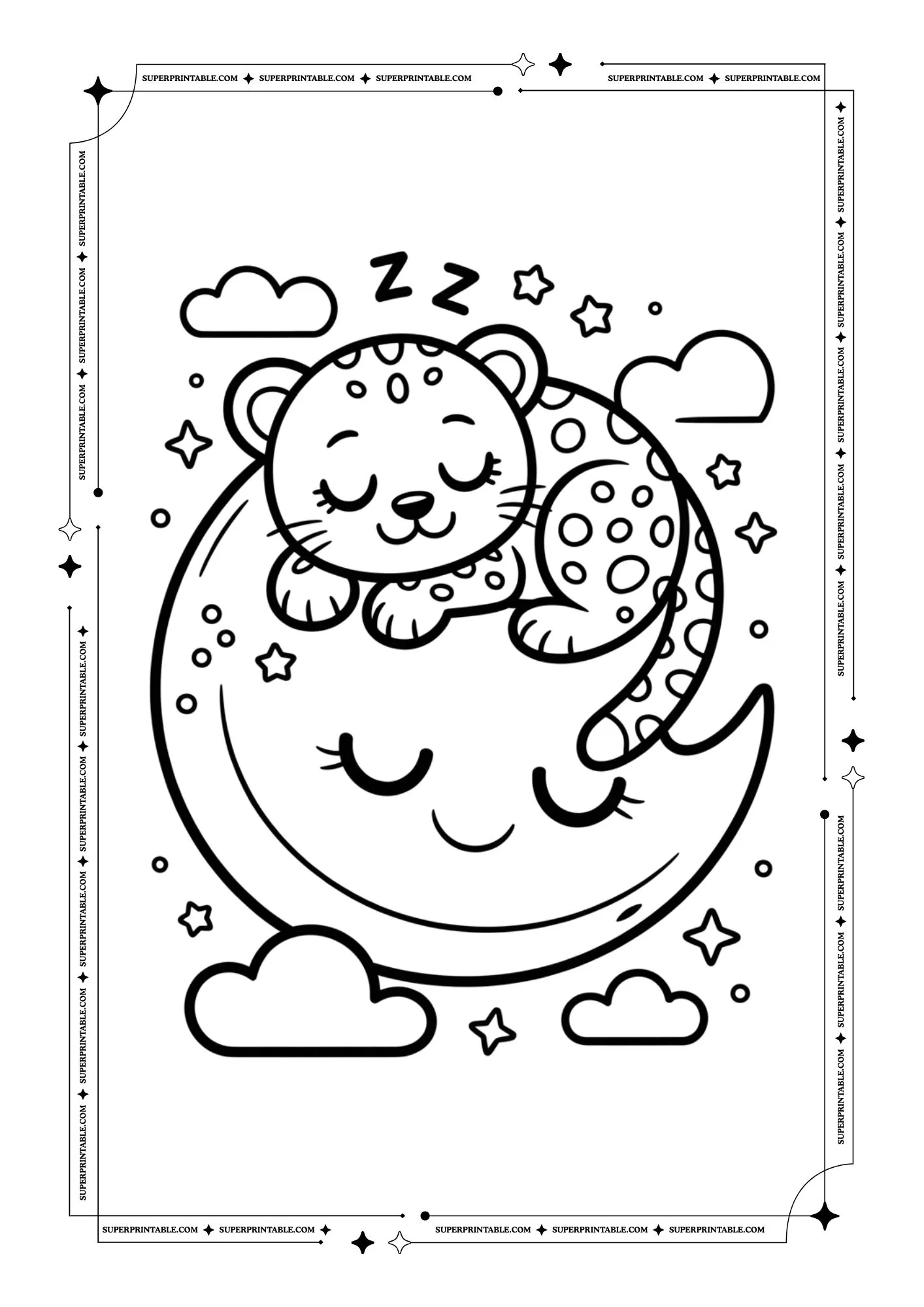 Cheetah Coloring Pages 9