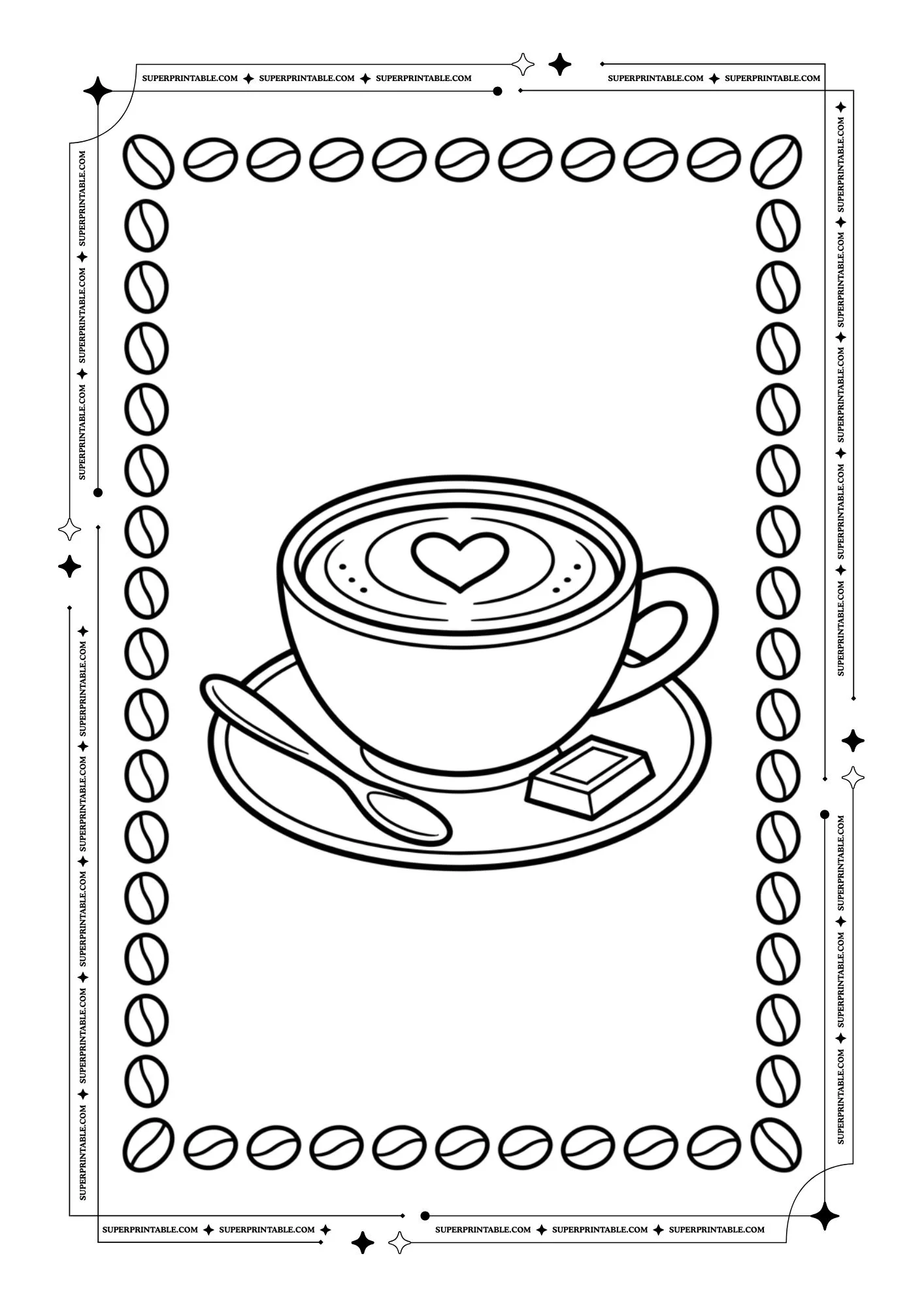 Coffee Lovers Coloring Pages 02