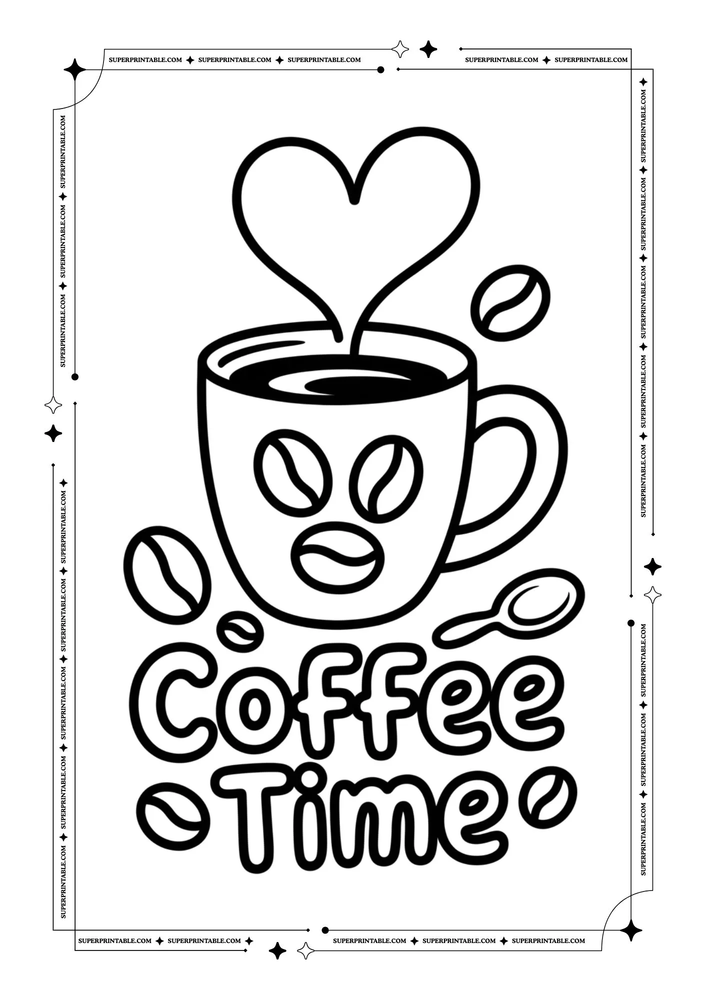 Coffee Lovers Coloring Pages 03