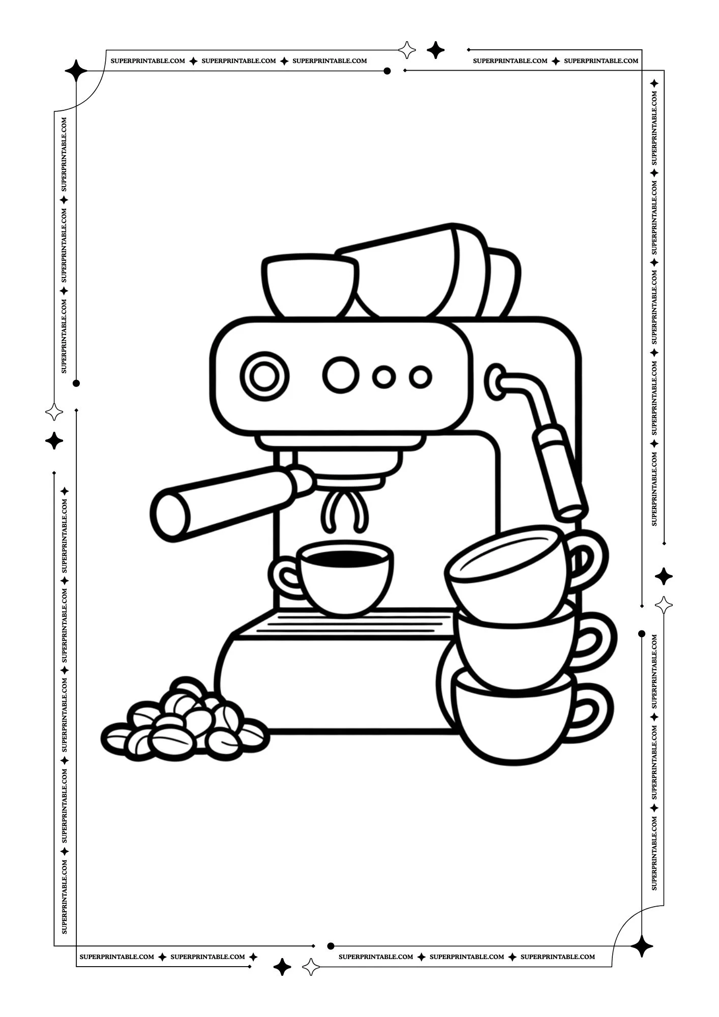Coffee Lovers Coloring Pages 06