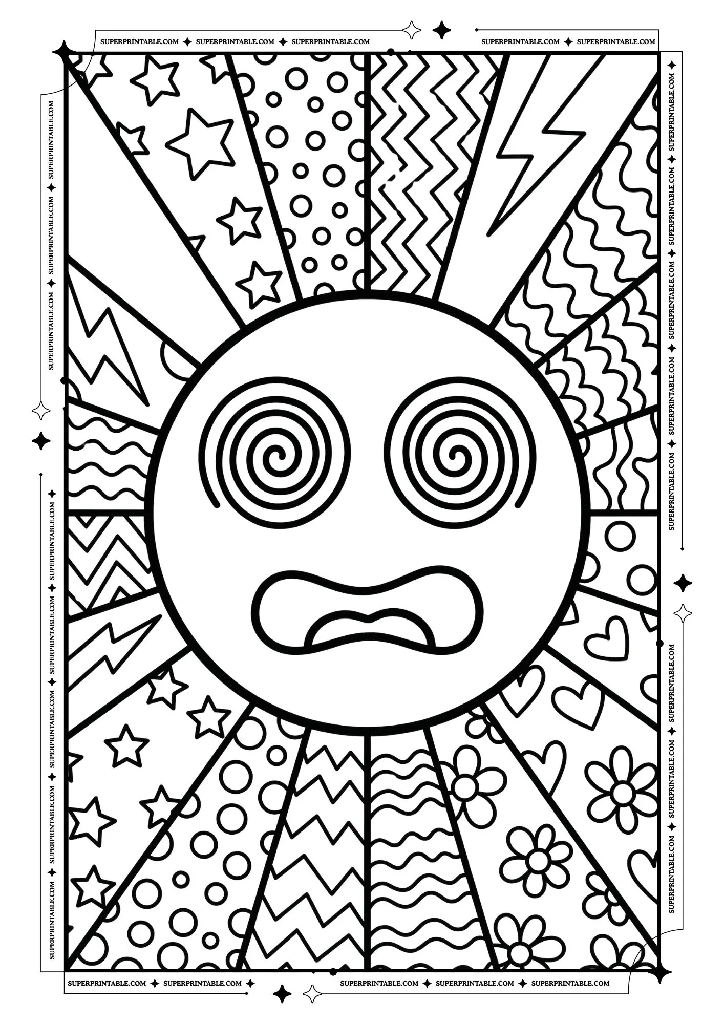 Cool Emoji Pop Art Coloring Pages For Kids & Adults 01