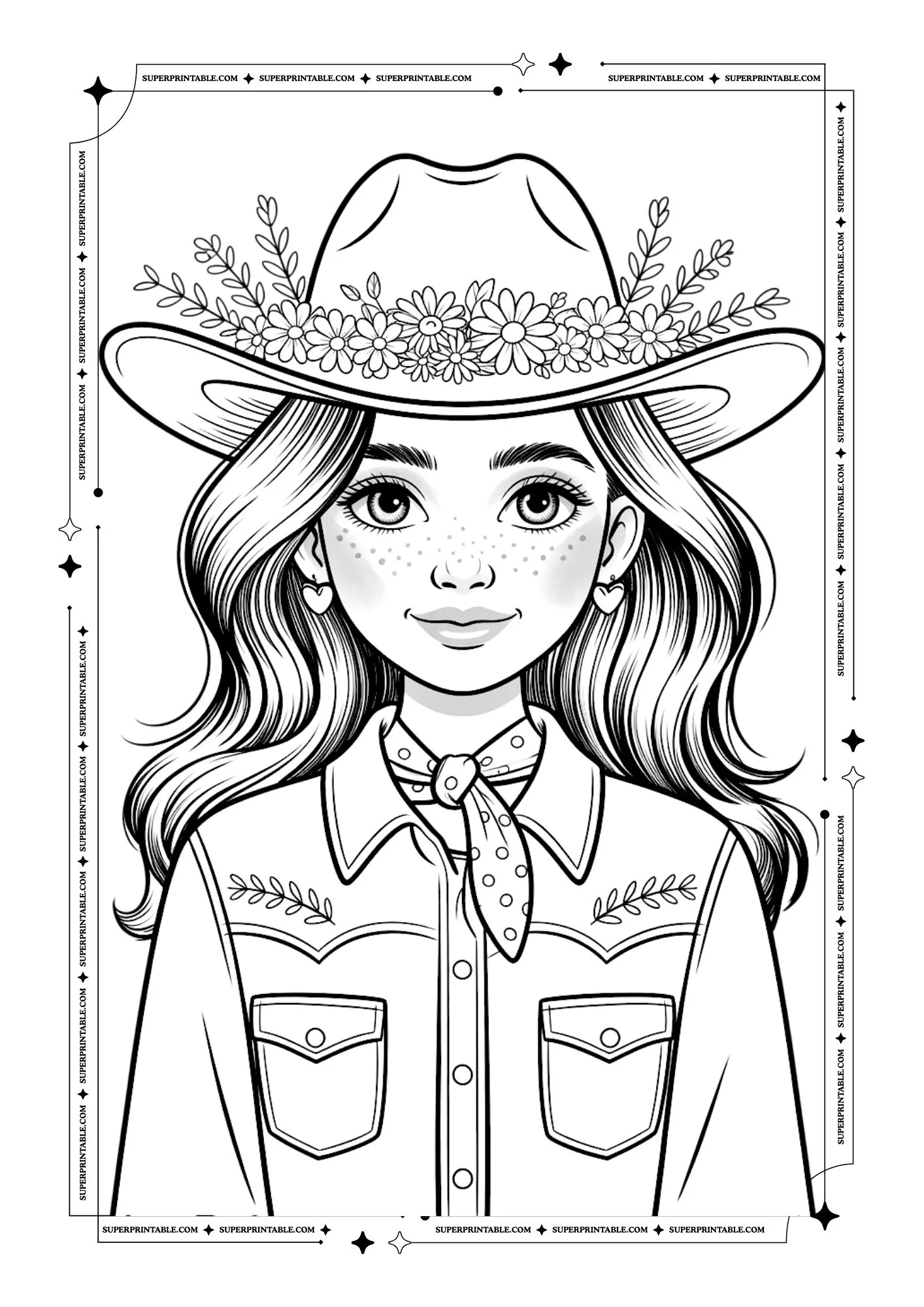 Cowboy and Cowgirl Coloring Pages 13