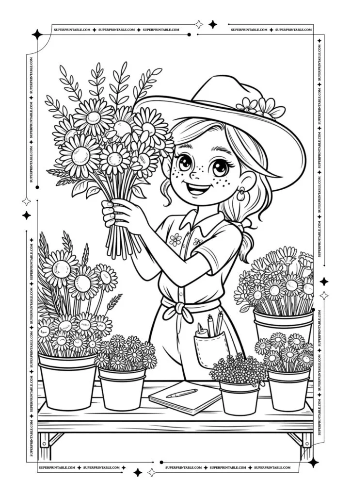 Cowboy and Cowgirl Coloring Pages 14