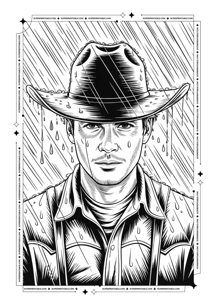 Cowboy and Cowgirl Coloring Pages 2
