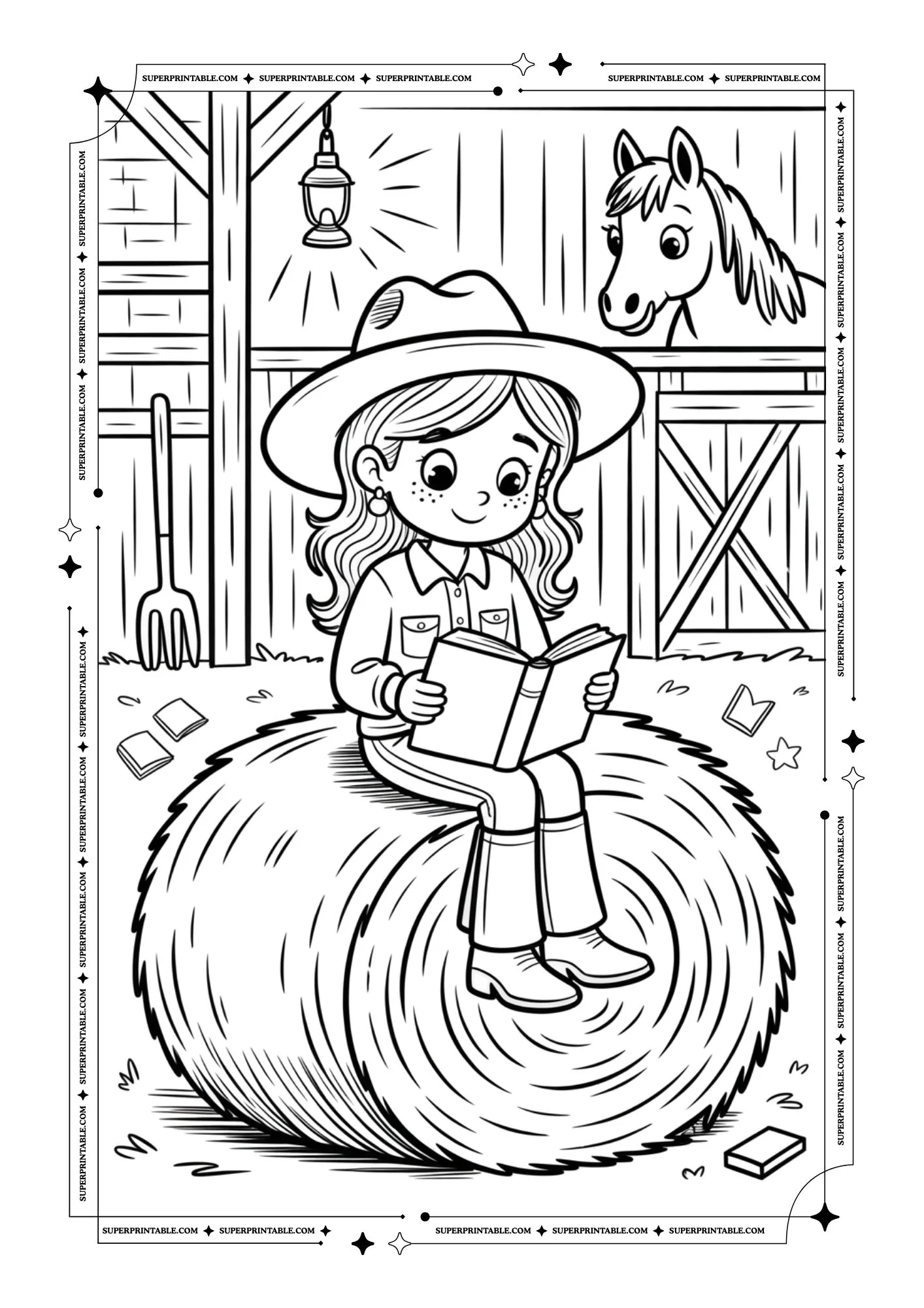 Cowboy and Cowgirl Coloring Pages 25