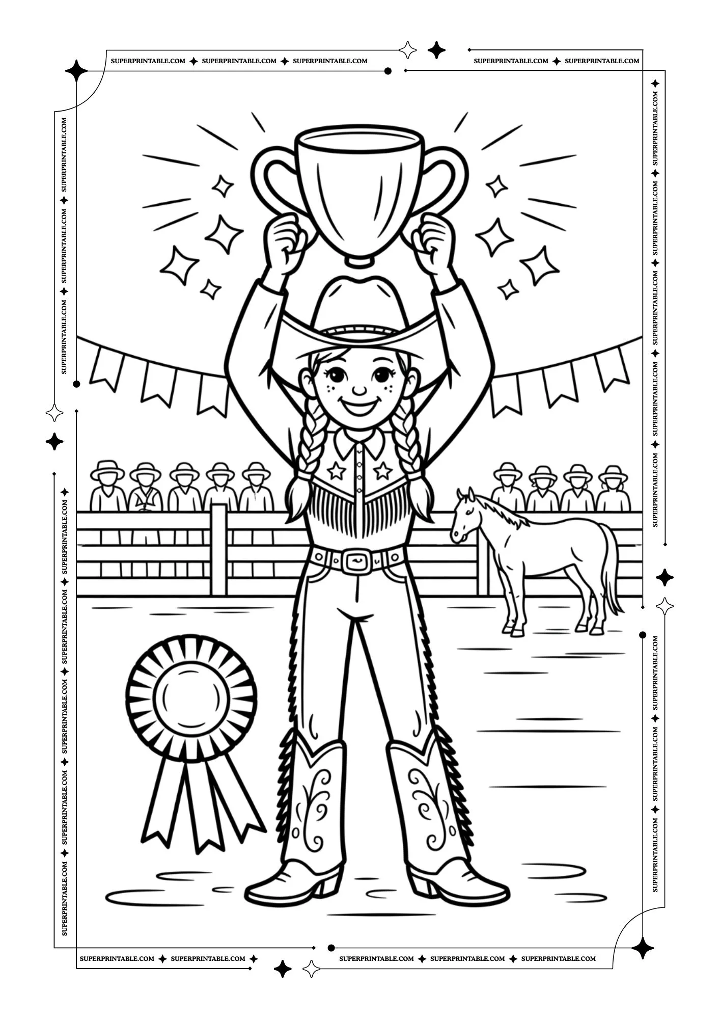 Cowboy and Cowgirl Coloring Pages 26