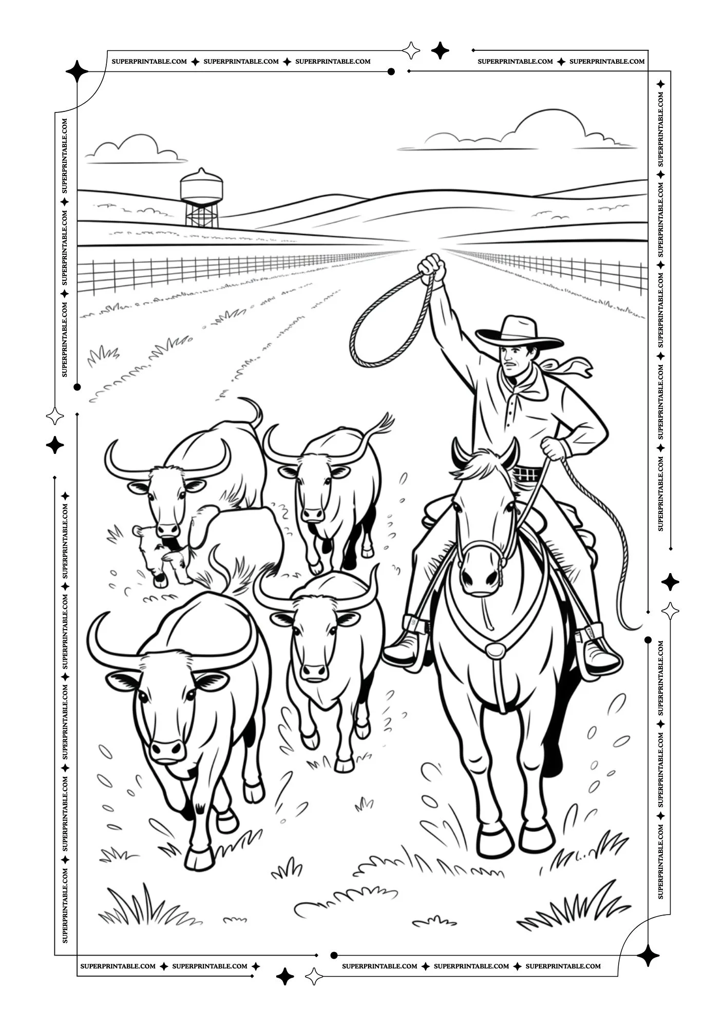 Cowboy and Cowgirl Coloring Pages 27