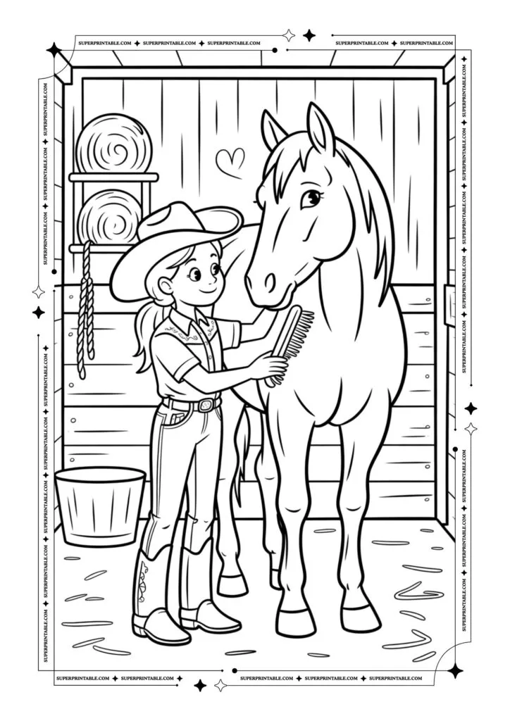 Cowboy and Cowgirl Coloring Pages 29