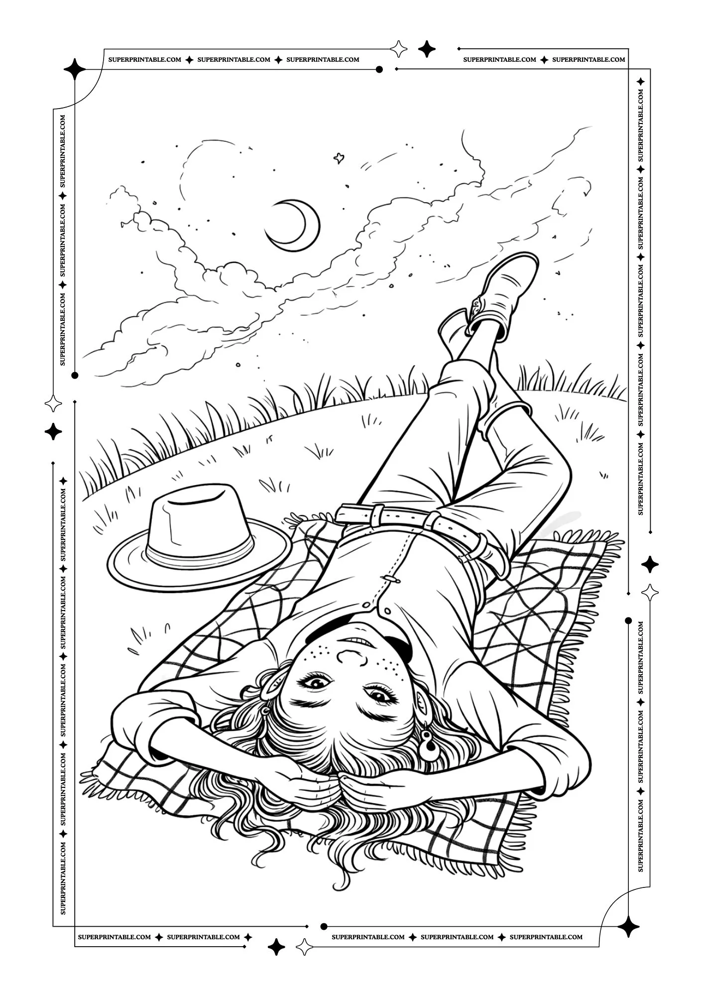 Cowboy and Cowgirl Coloring Pages 7