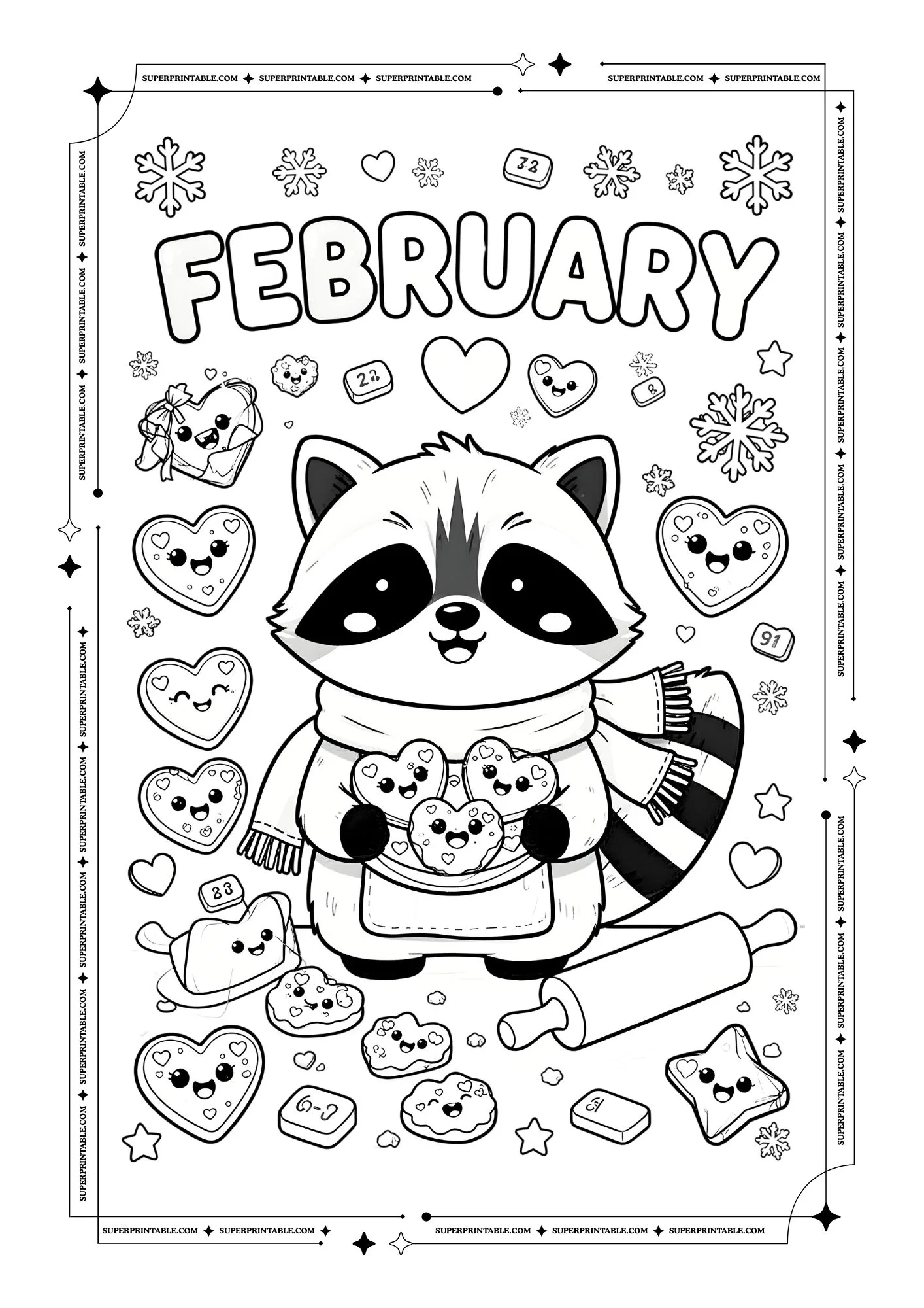Cute February Coloring Pages 5