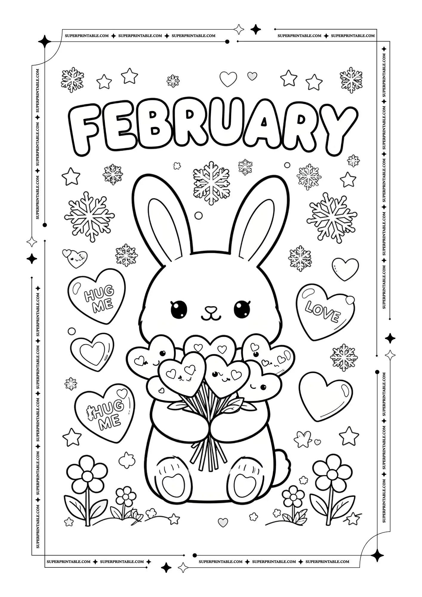 Cute February Coloring Pages 8