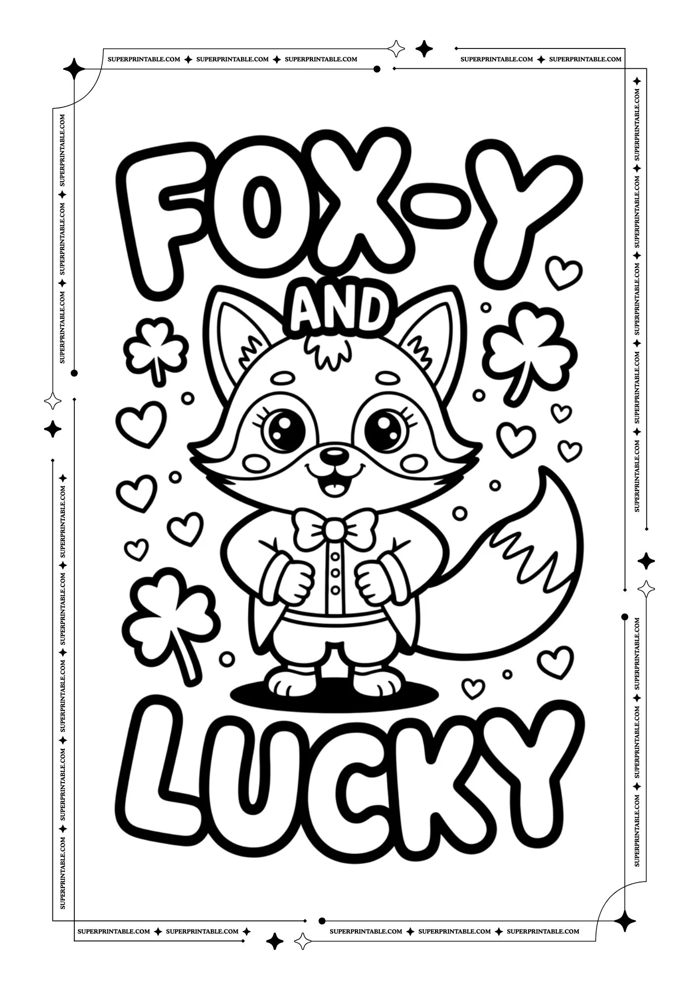 Cute Pun St. Patrick's Day Coloring Pages 1