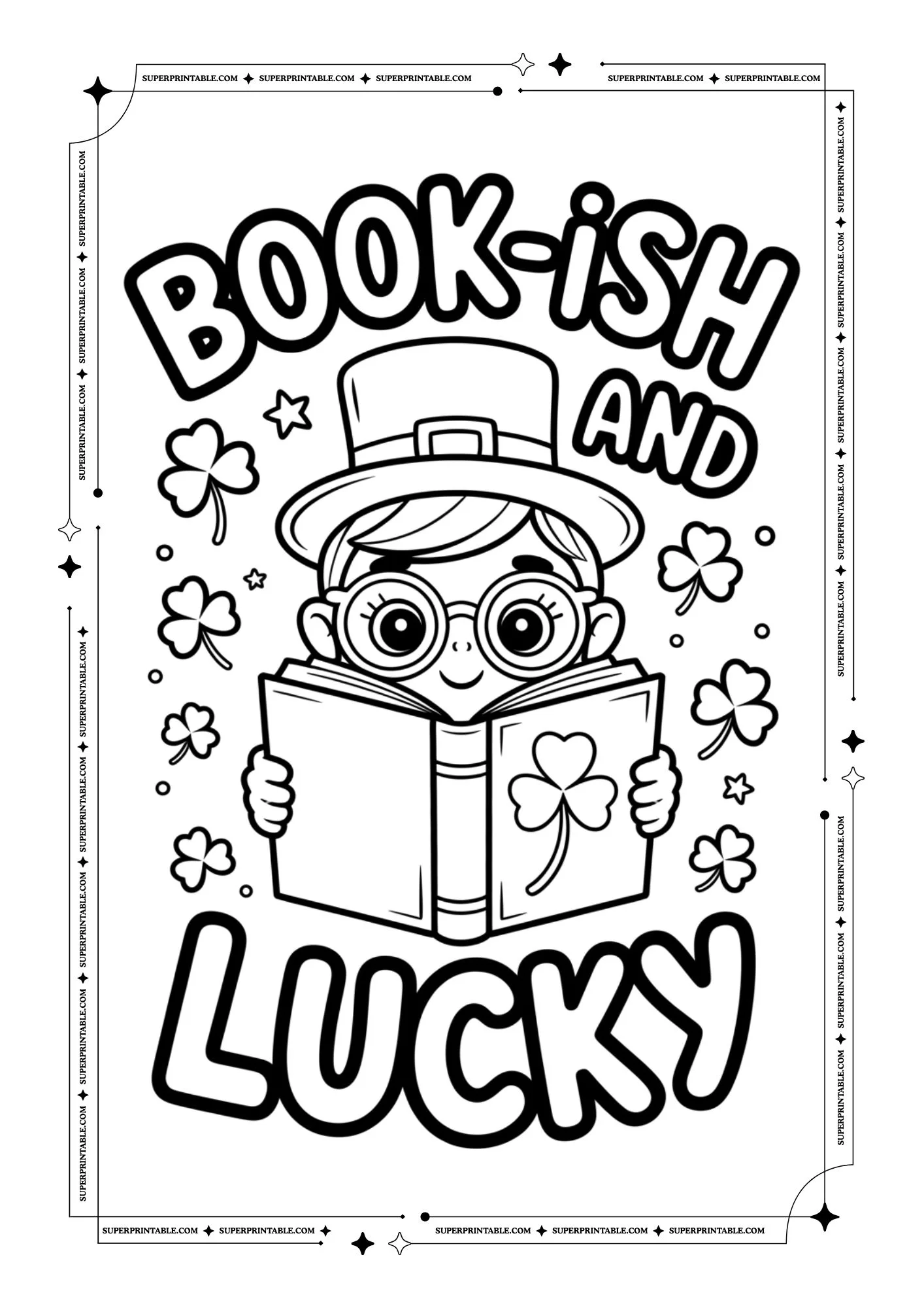 Cute Pun St. Patrick's Day Coloring Pages 2