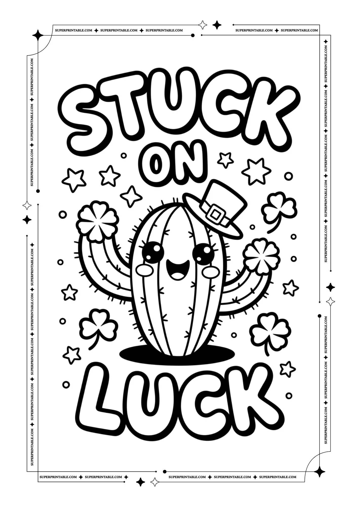 Cute Pun St. Patrick's Day Coloring Pages 4