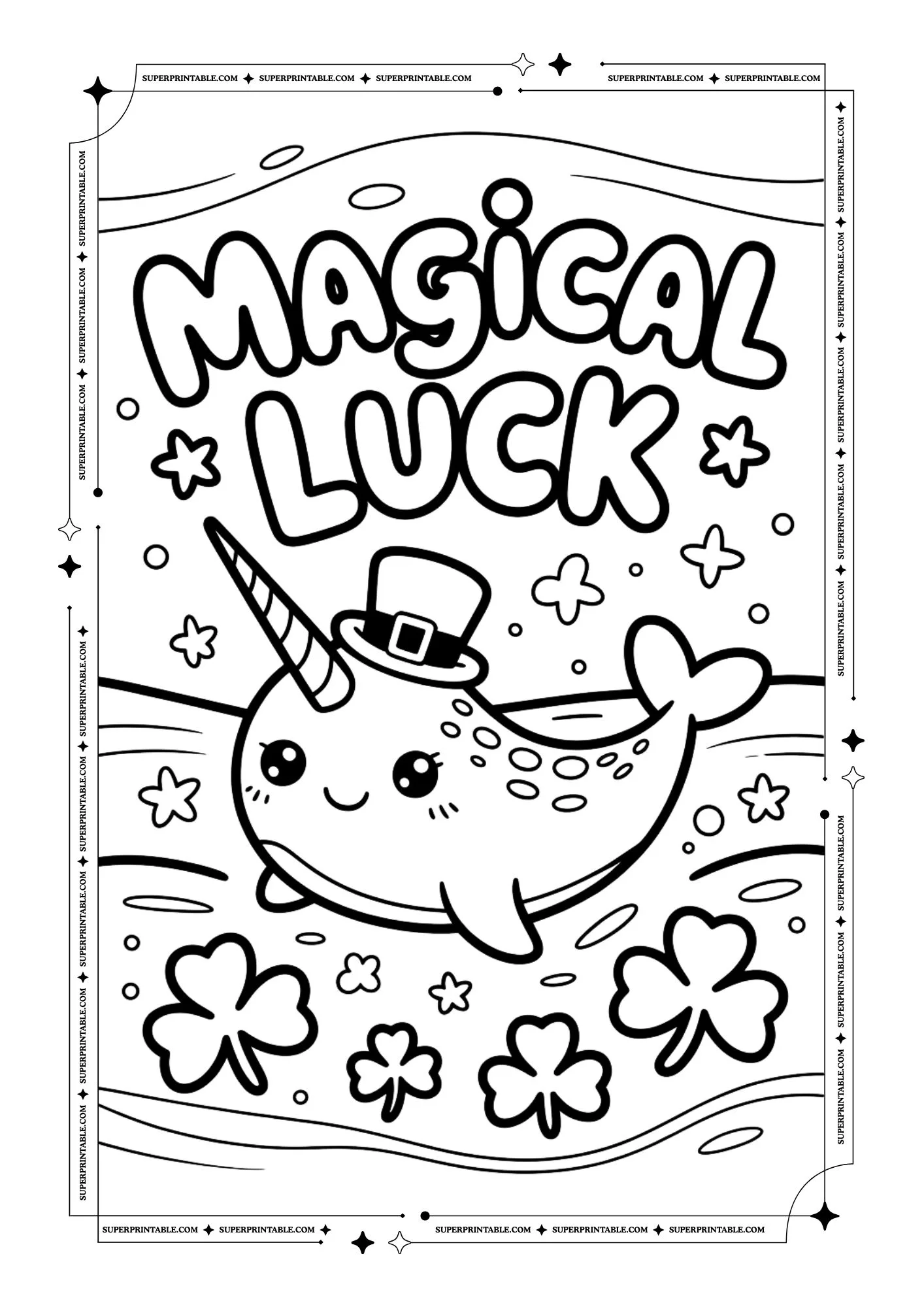 Cute Pun St. Patrick's Day Coloring Pages 5