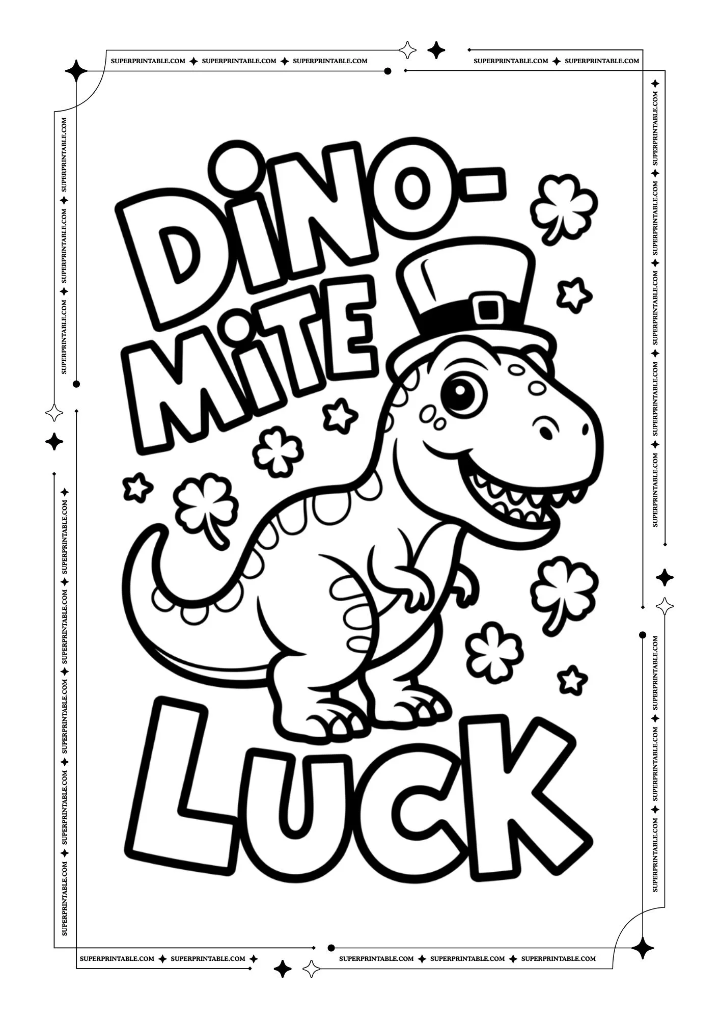 Cute Pun St. Patrick's Day Coloring Pages 6