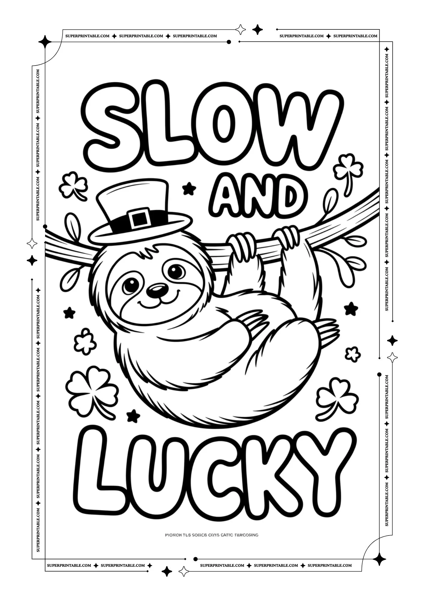 Cute Pun St. Patrick's Day Coloring Pages 7
