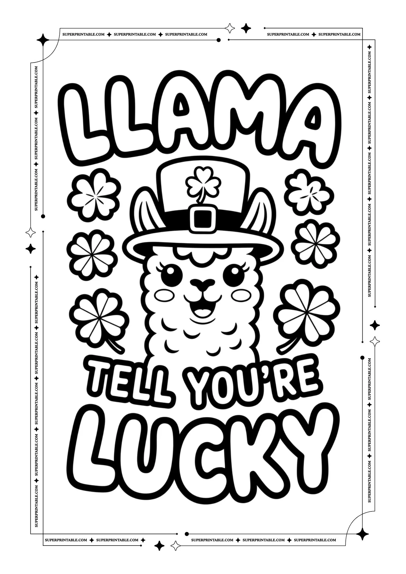 Cute Pun St. Patrick's Day Coloring Pages 8