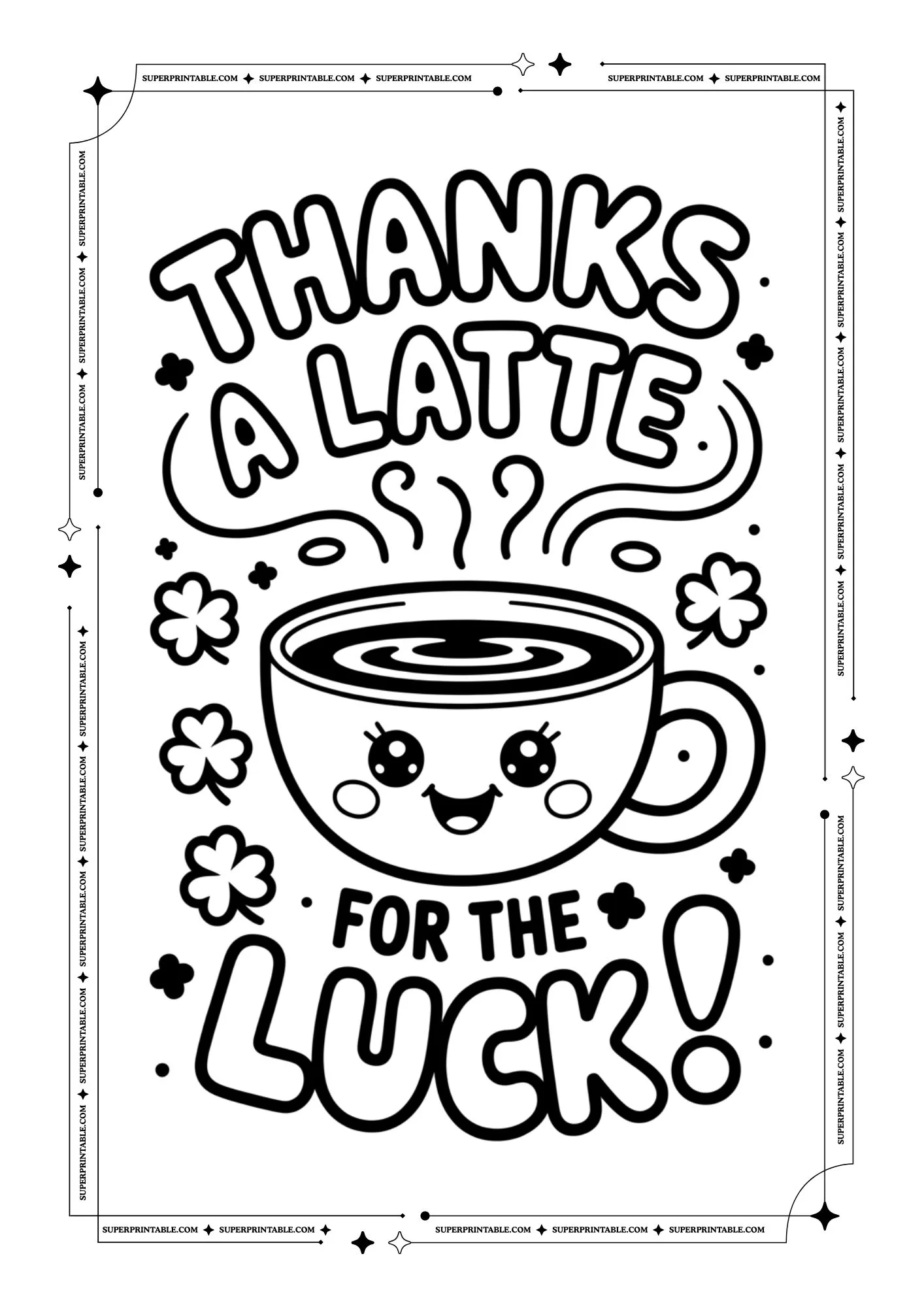 Cute Pun St. Patrick's Day Coloring Pages 9