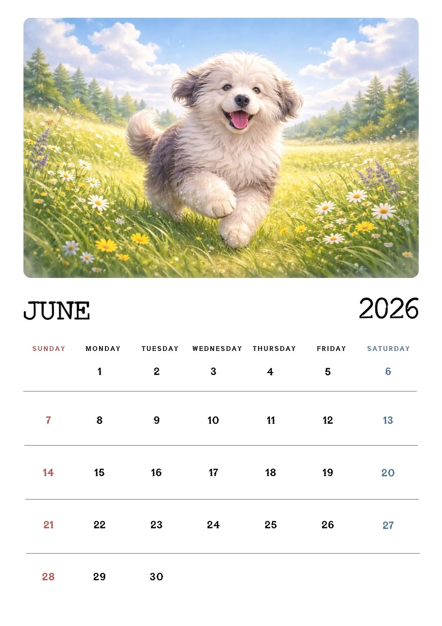 Dog Seasons Nature Calendar 2026 6