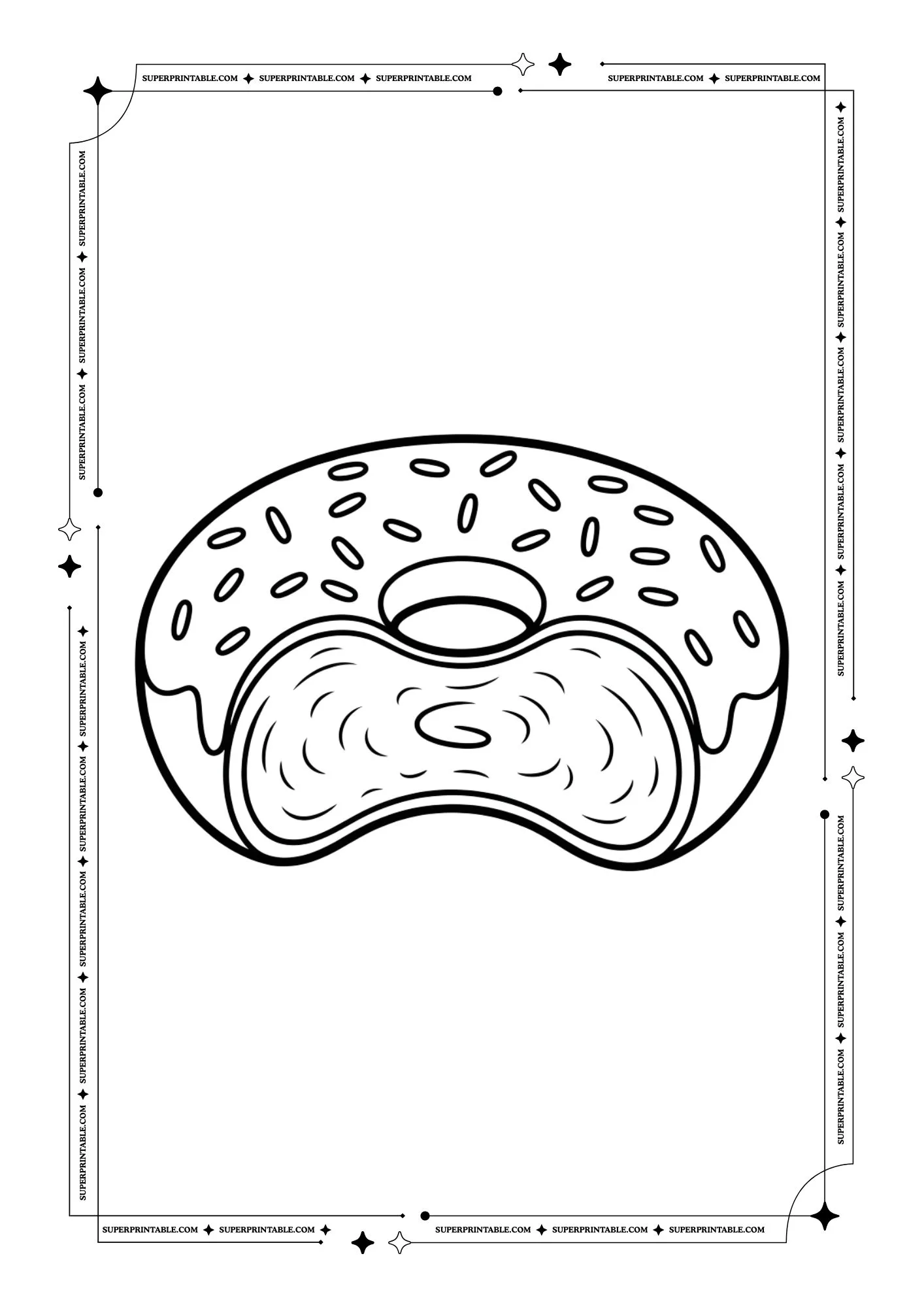 Donut Coloring Pages 3