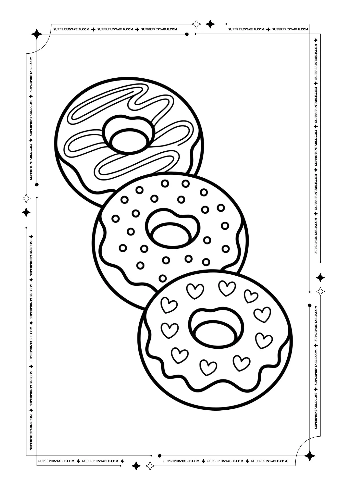 Donut Coloring Pages 4