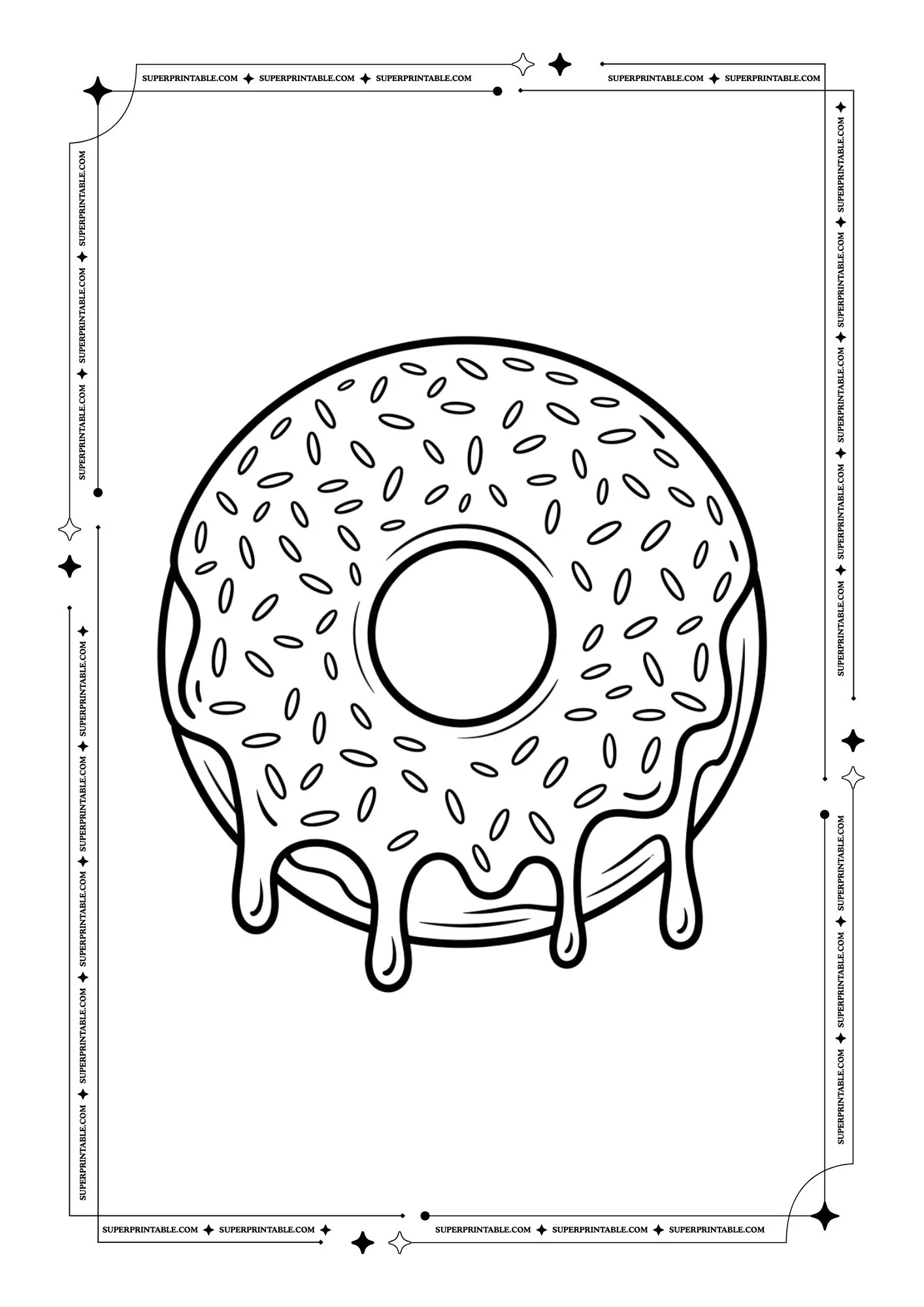Donut Coloring Pages 5