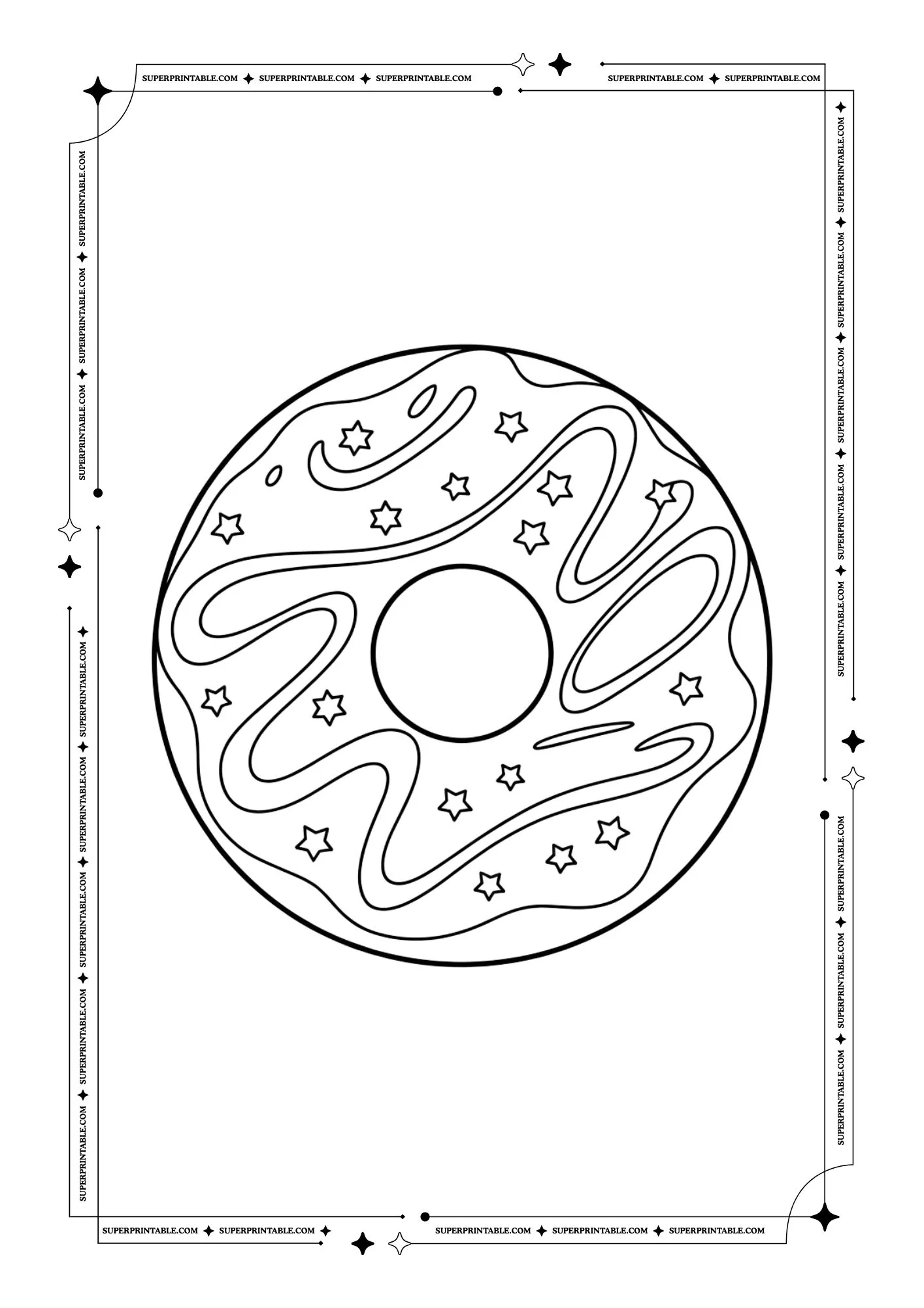 Donut Coloring Pages 6