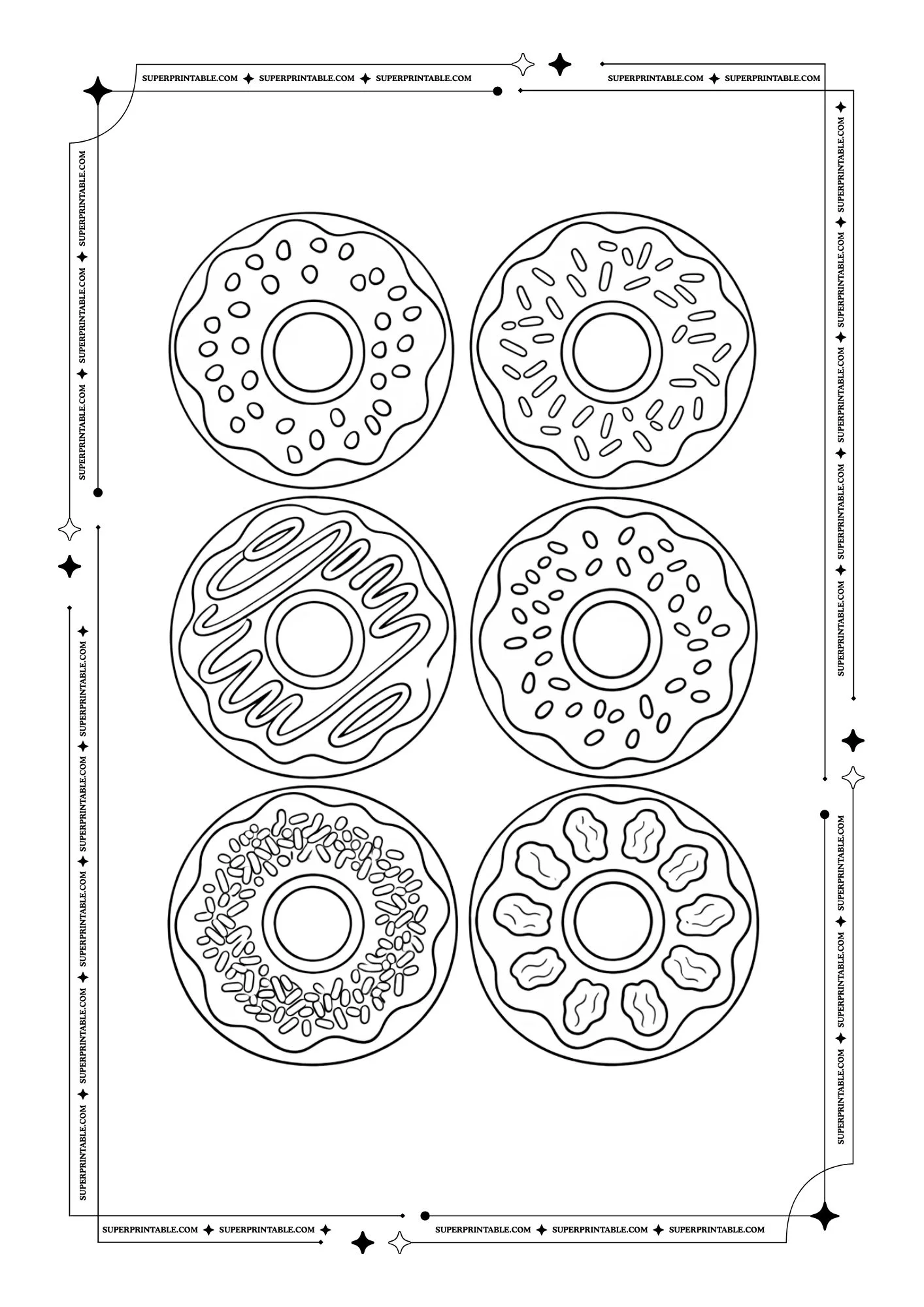 Donut Coloring Pages 7