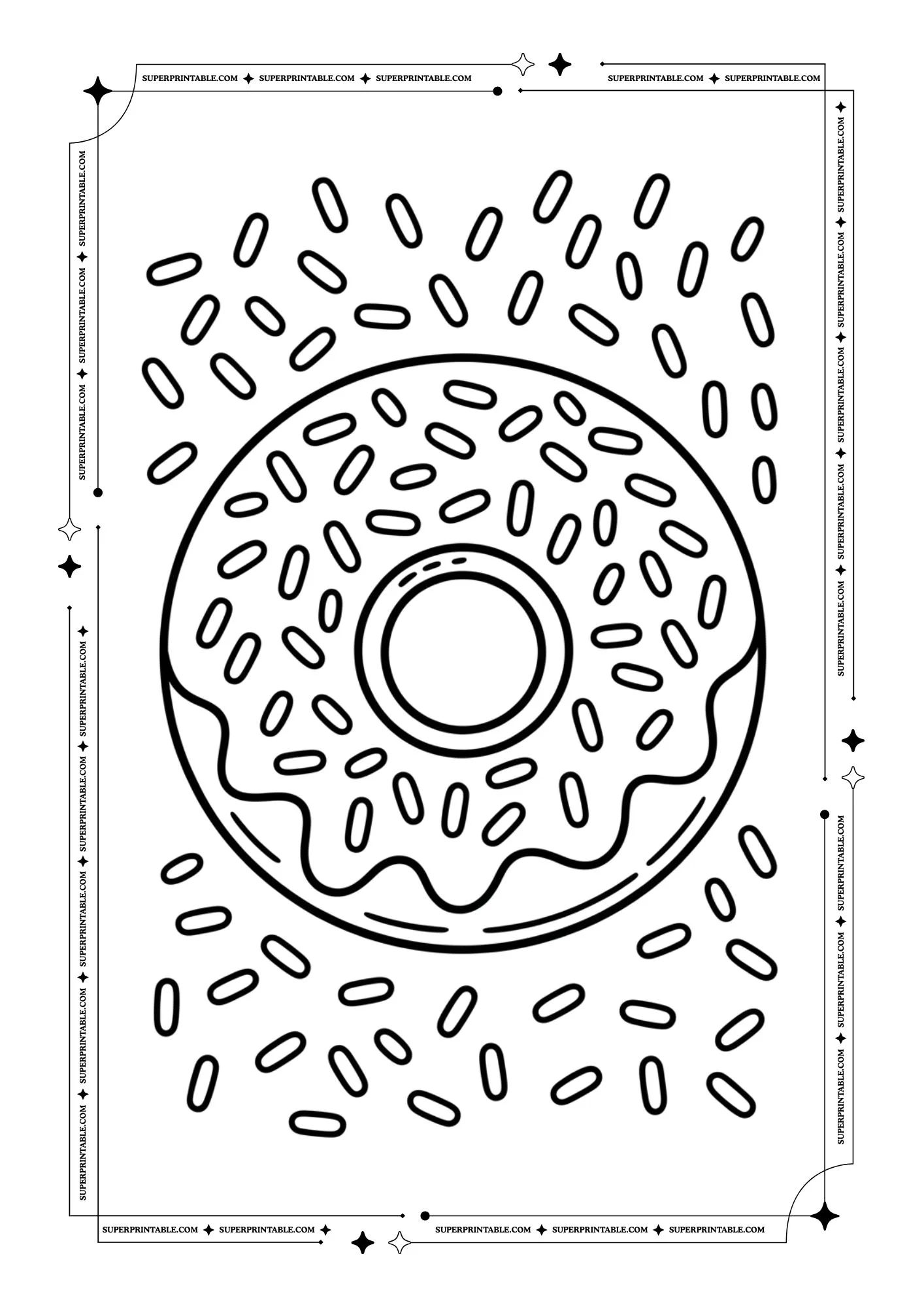Donut Coloring Pages 8