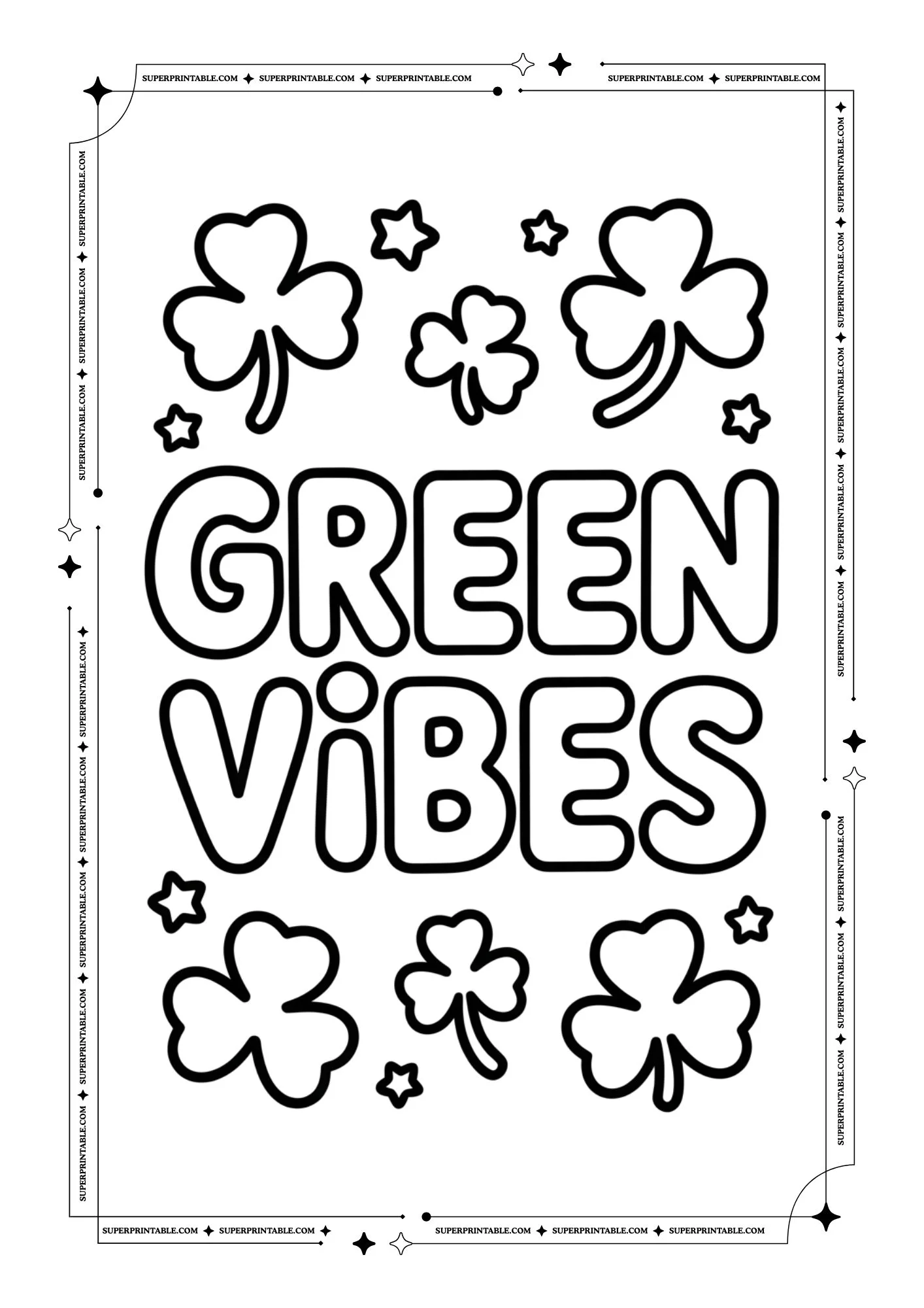 Easy St. Patrick's Day Coloring Pages 1