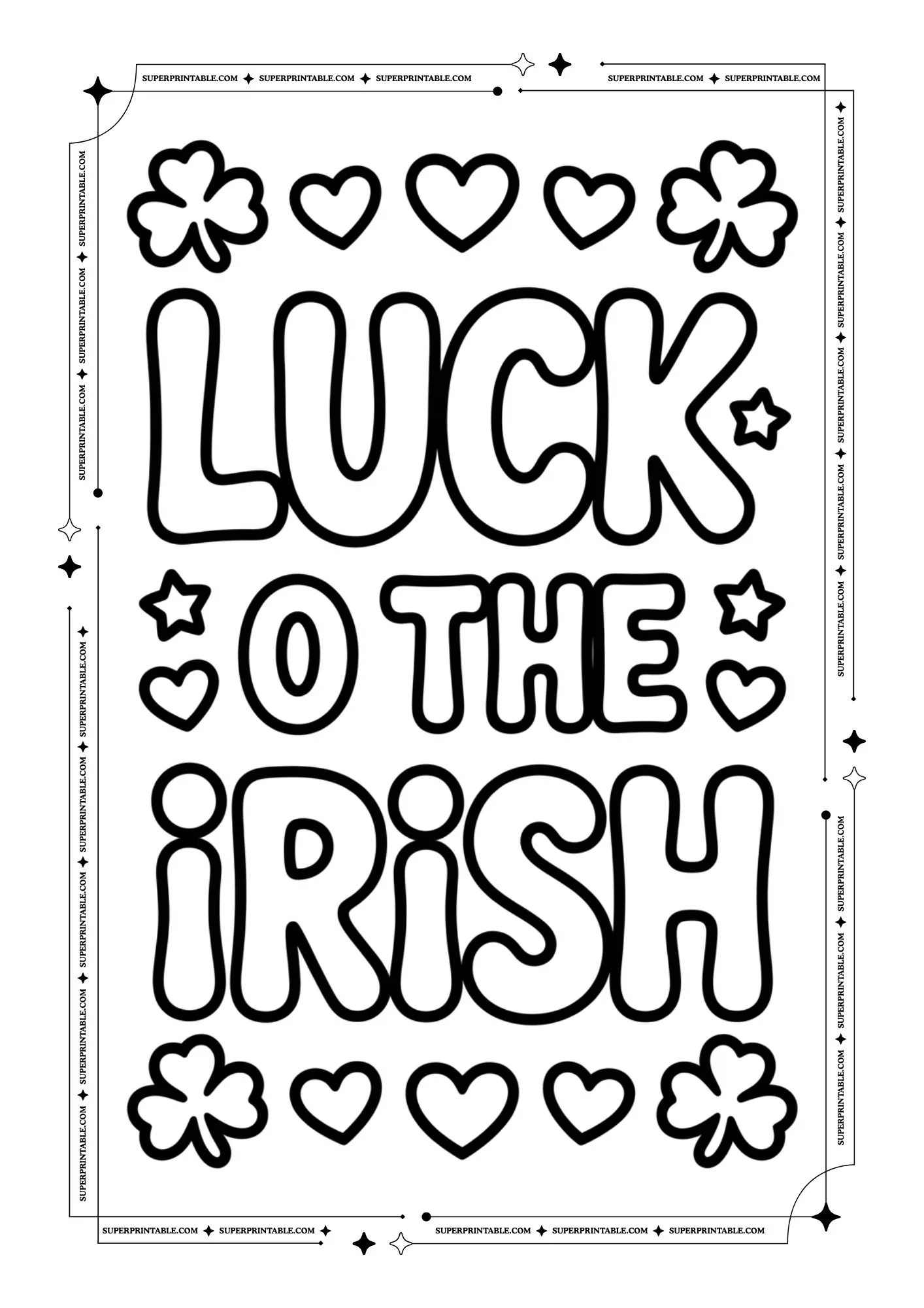 Easy St. Patrick's Day Coloring Pages 10