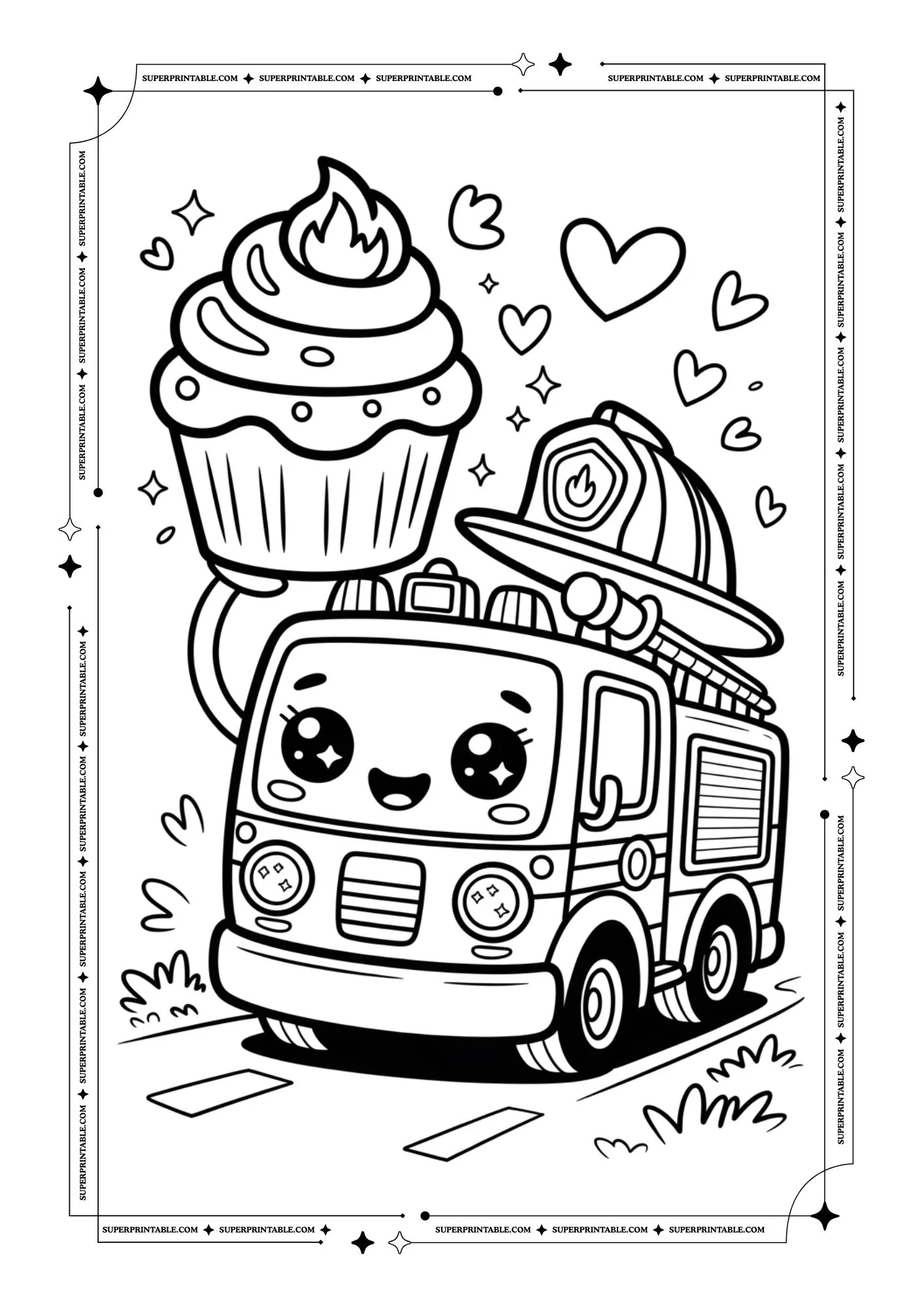 Fire Truck Coloring Pages 10