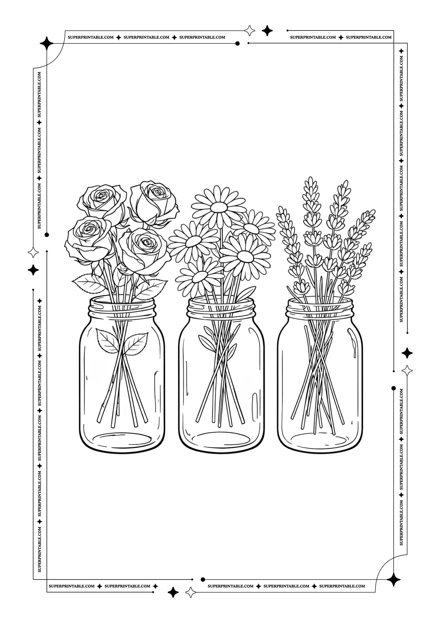 Flowers Garden Coloring Pages 1