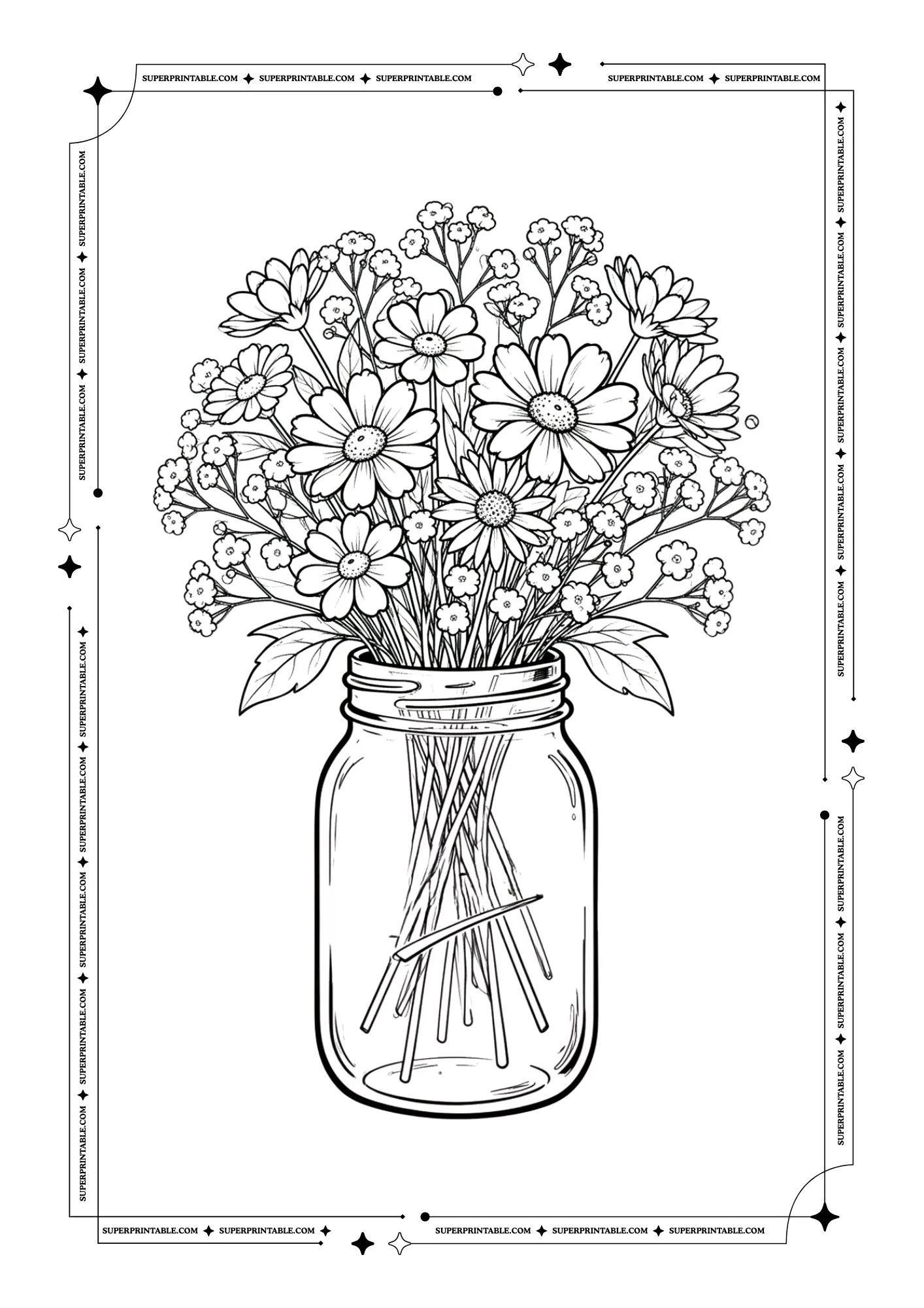 Flowers Garden Coloring Pages 6