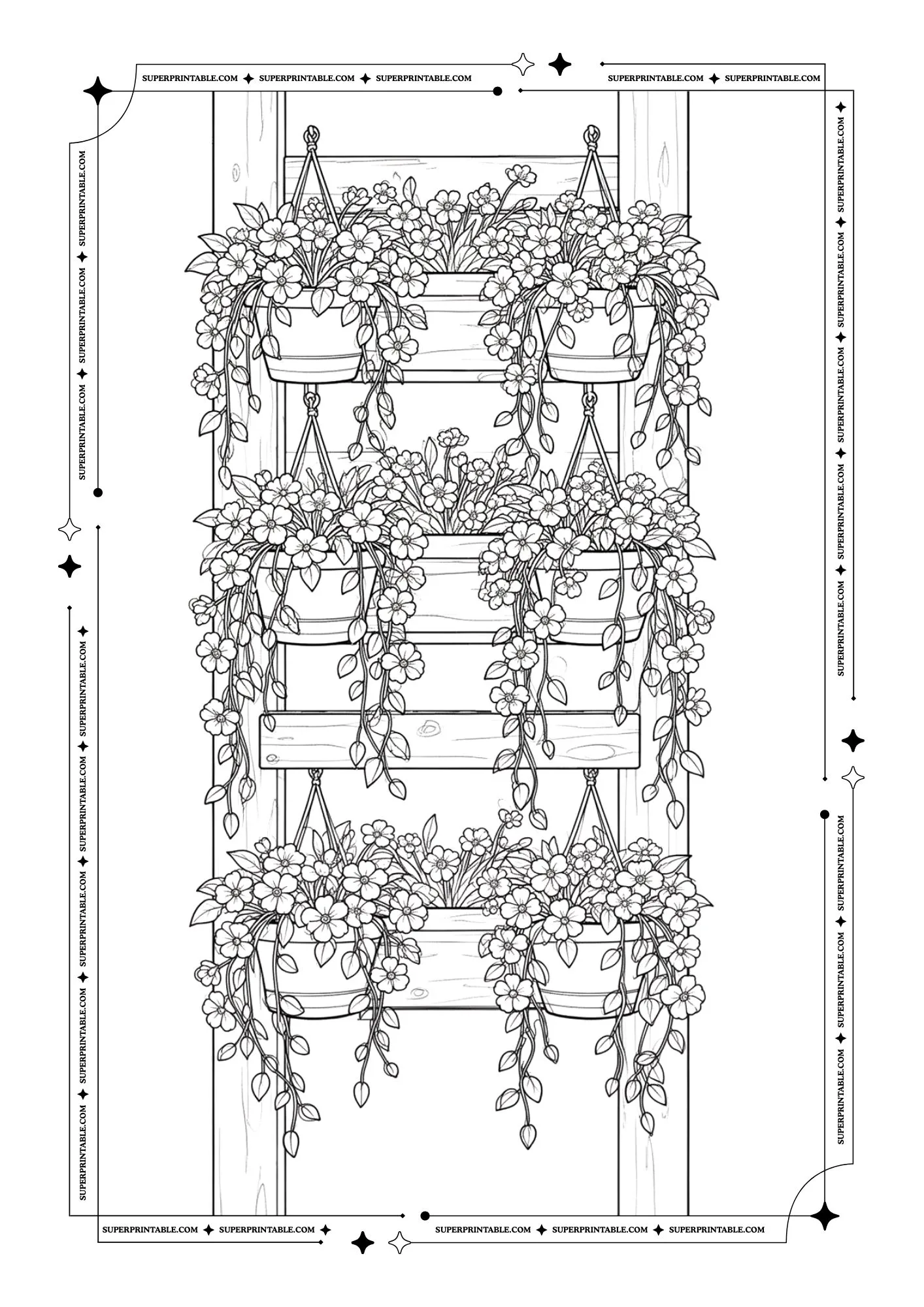 Flowers Garden Coloring Pages 8