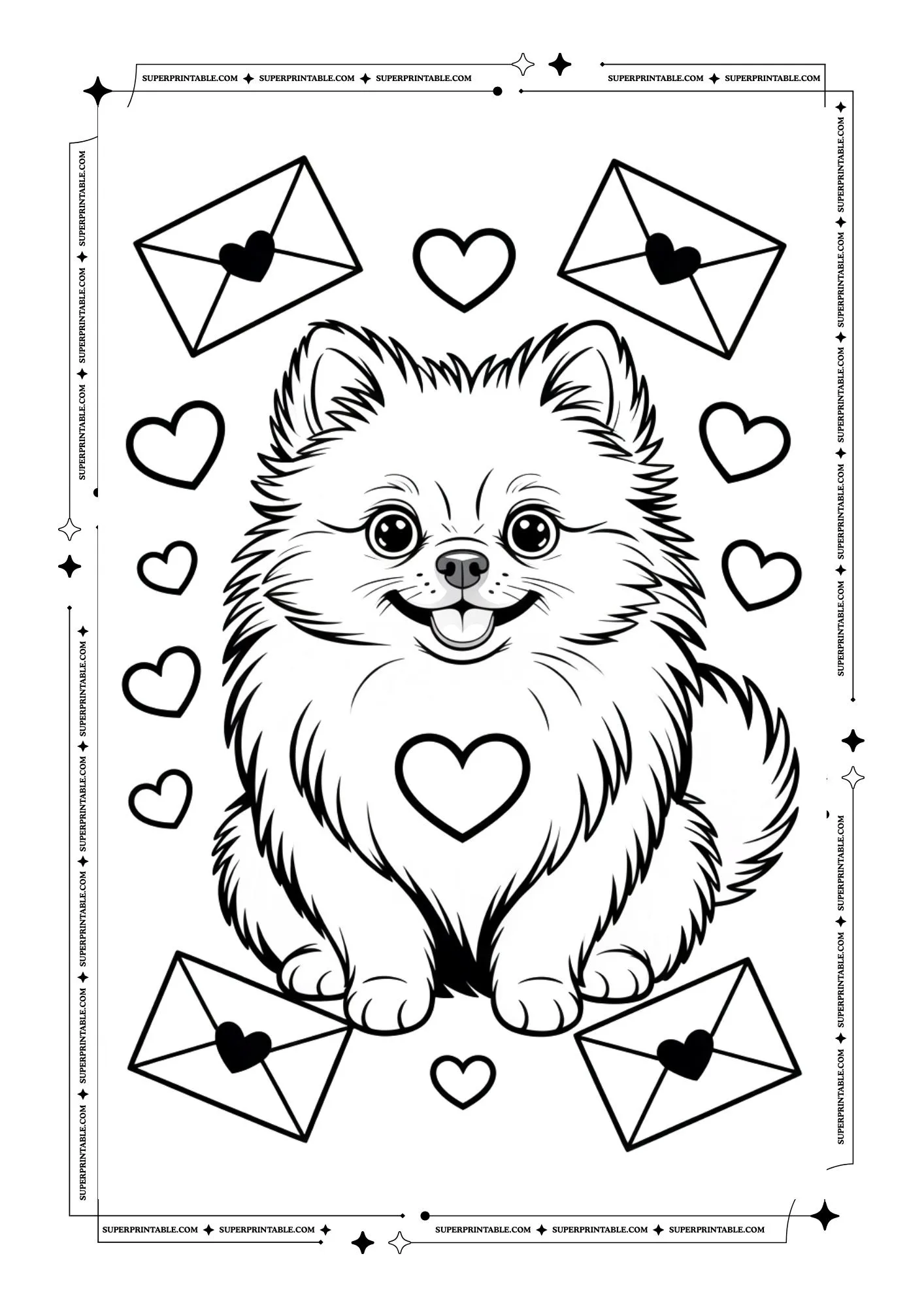 Fluffy Dogs Coloring Pages 2