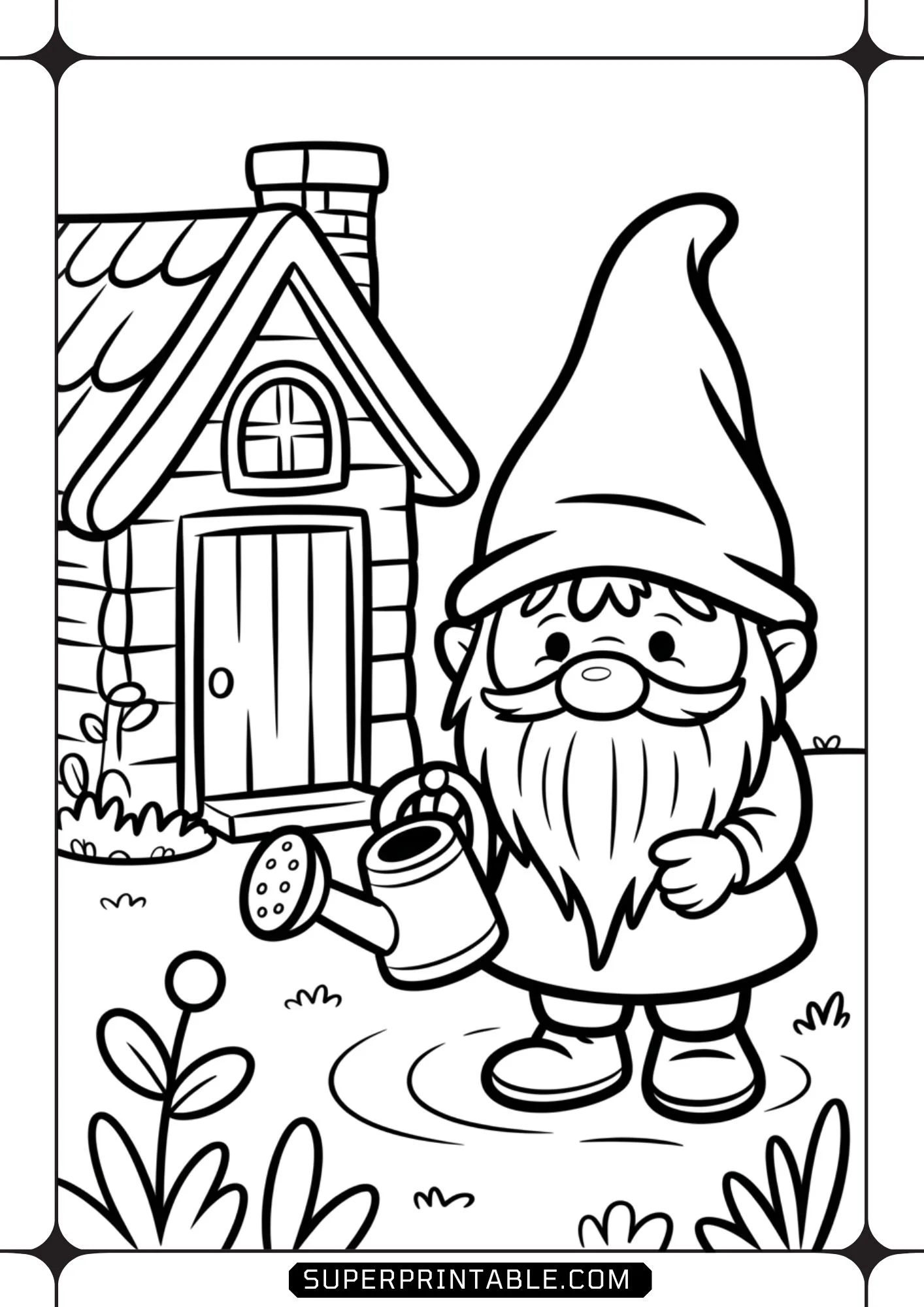 Gnome Coloring Pages 2