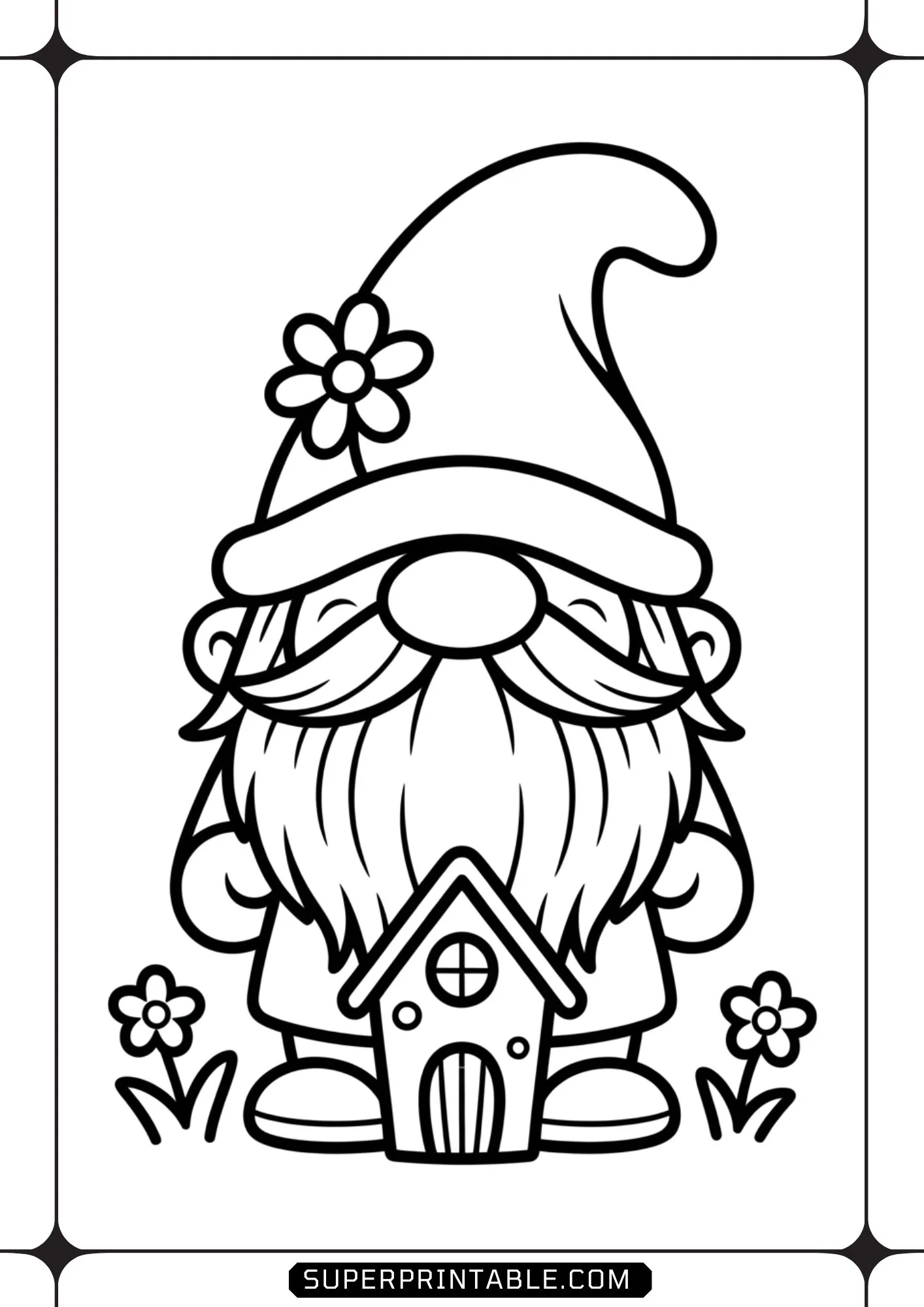 Gnome Coloring Pages 4