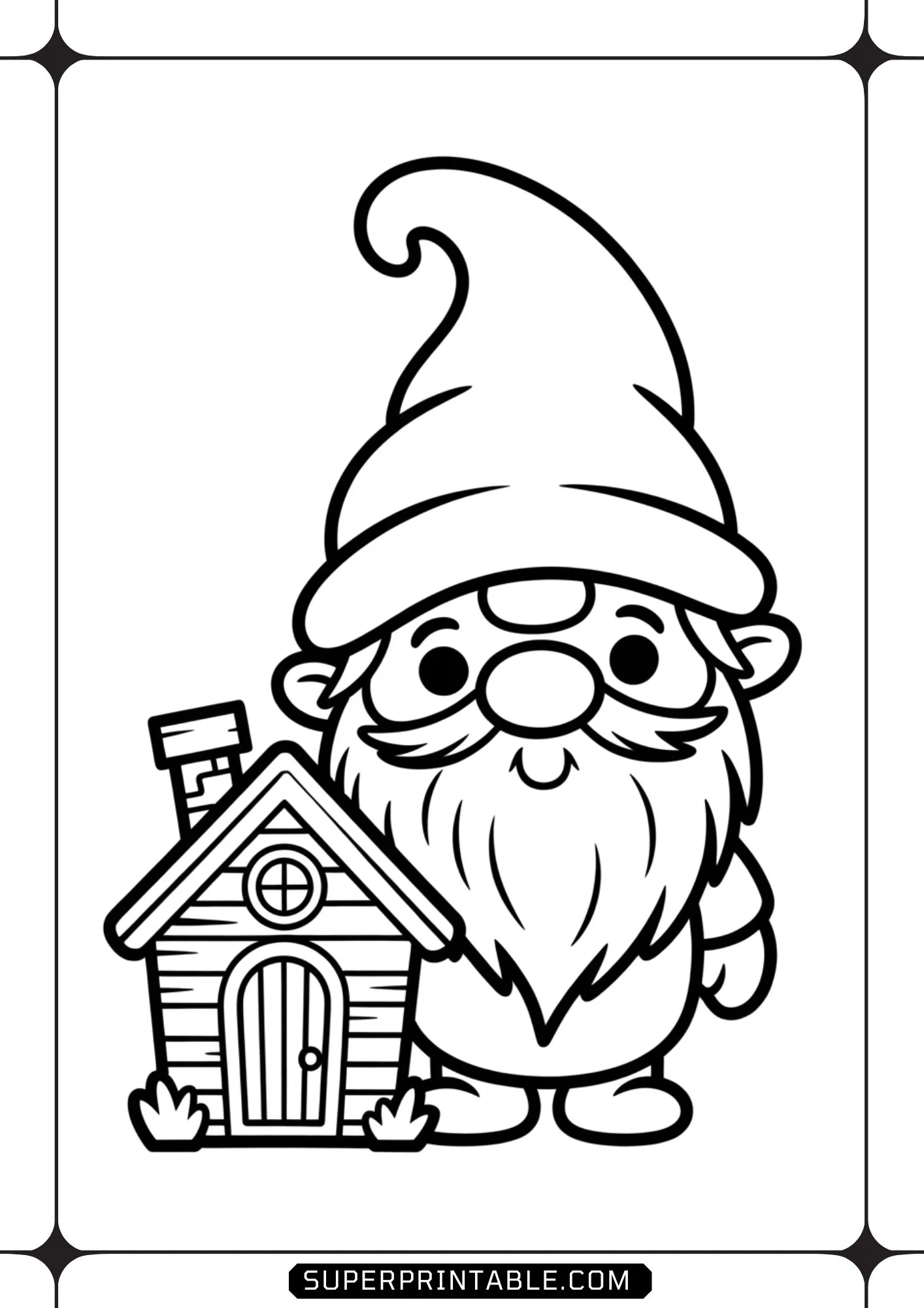 Gnome Coloring Pages 7