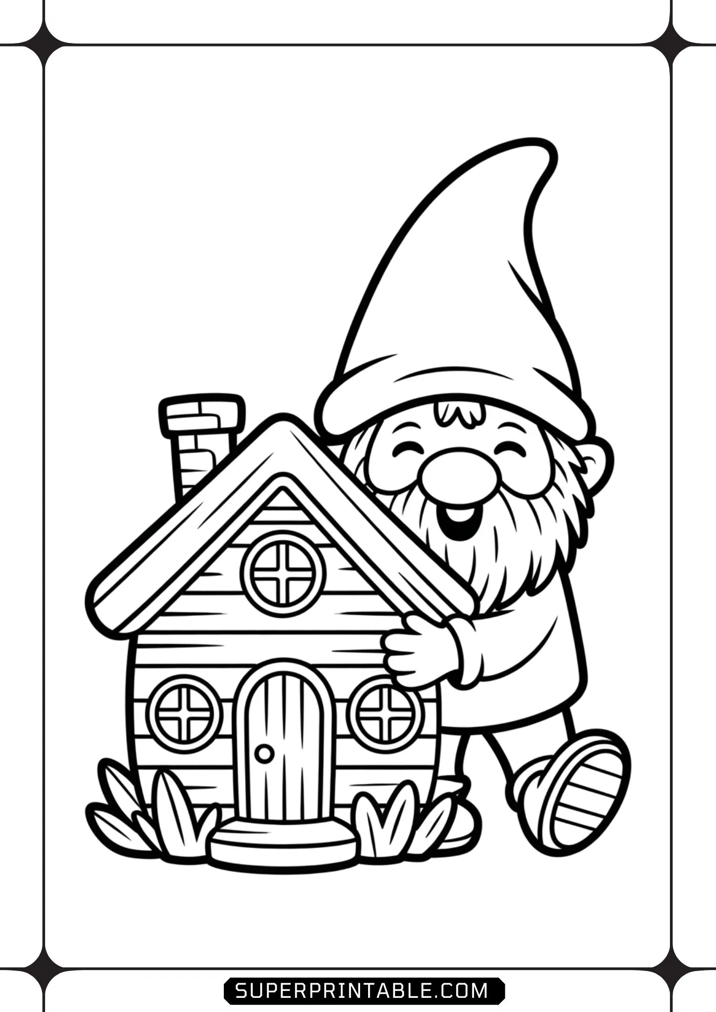 Gnome Coloring Pages 9