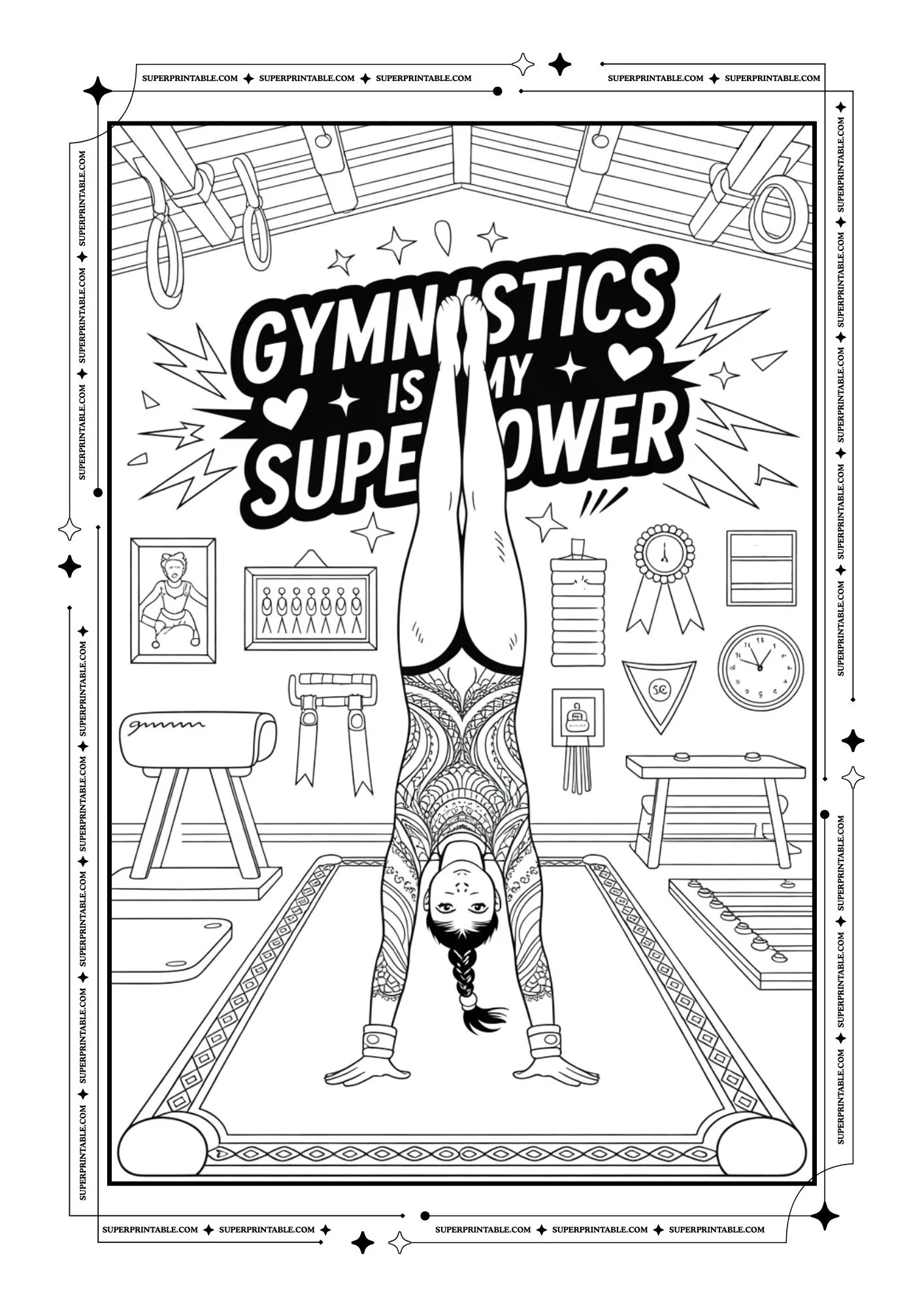 Gymnastic Coloring Pages 1