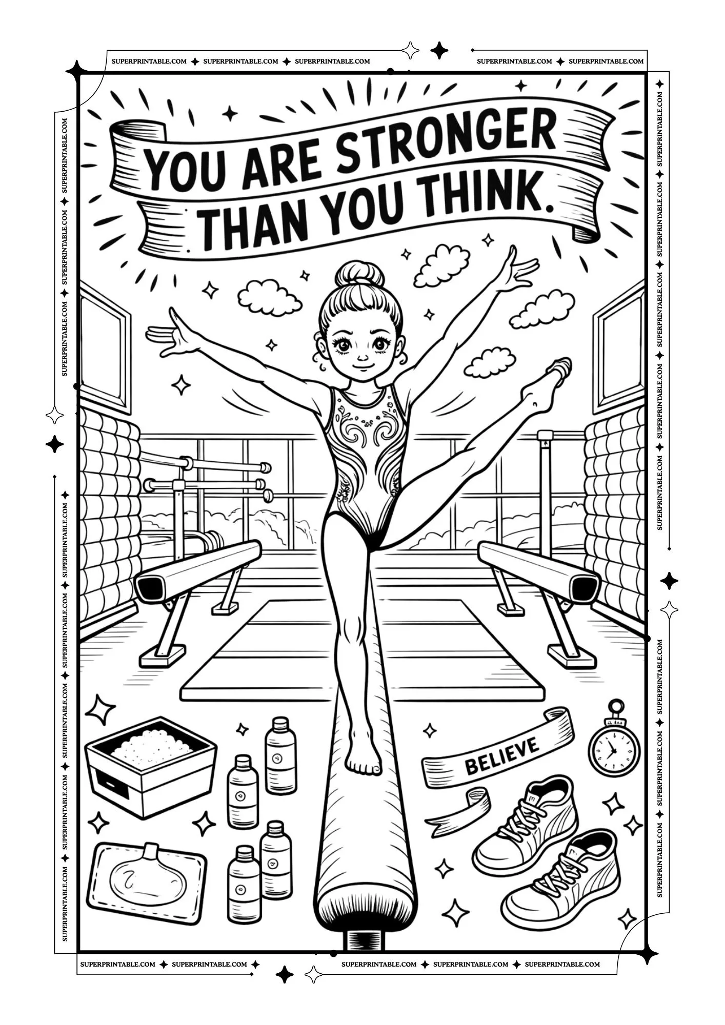 Gymnastic Coloring Pages 2